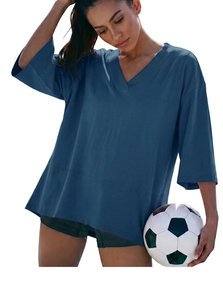 Effortless High-Low V-Neck Tee