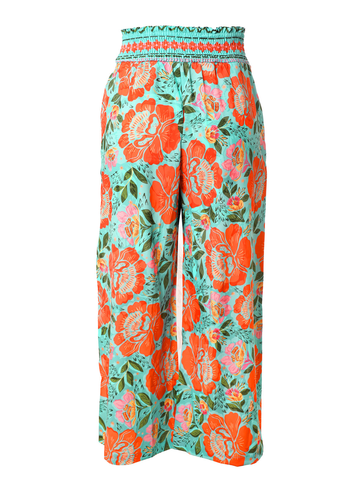 Imily Bela High-Waisted Wide-Leg Tropical Print Pants