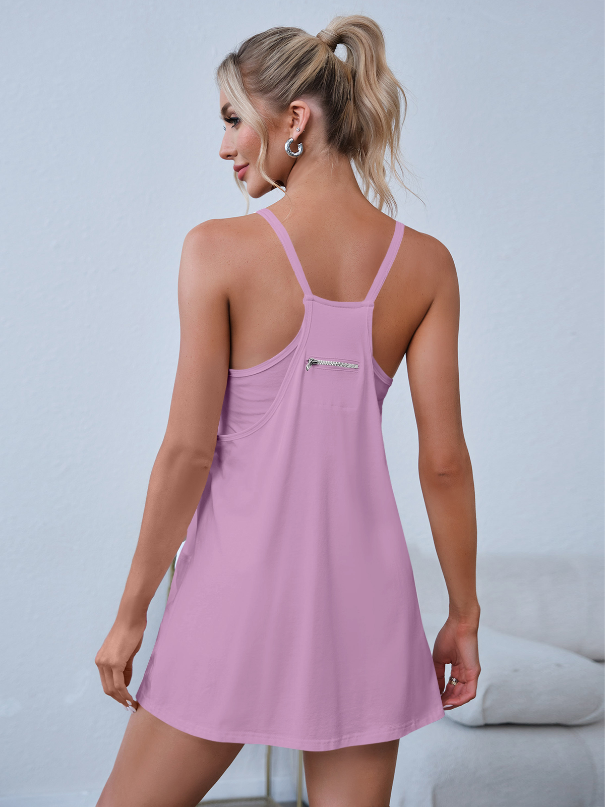 Imily Bela Women's Summer Mini Dress Casual Workout Tennis Dress with Shorts Sleeveless Althletic Dresses