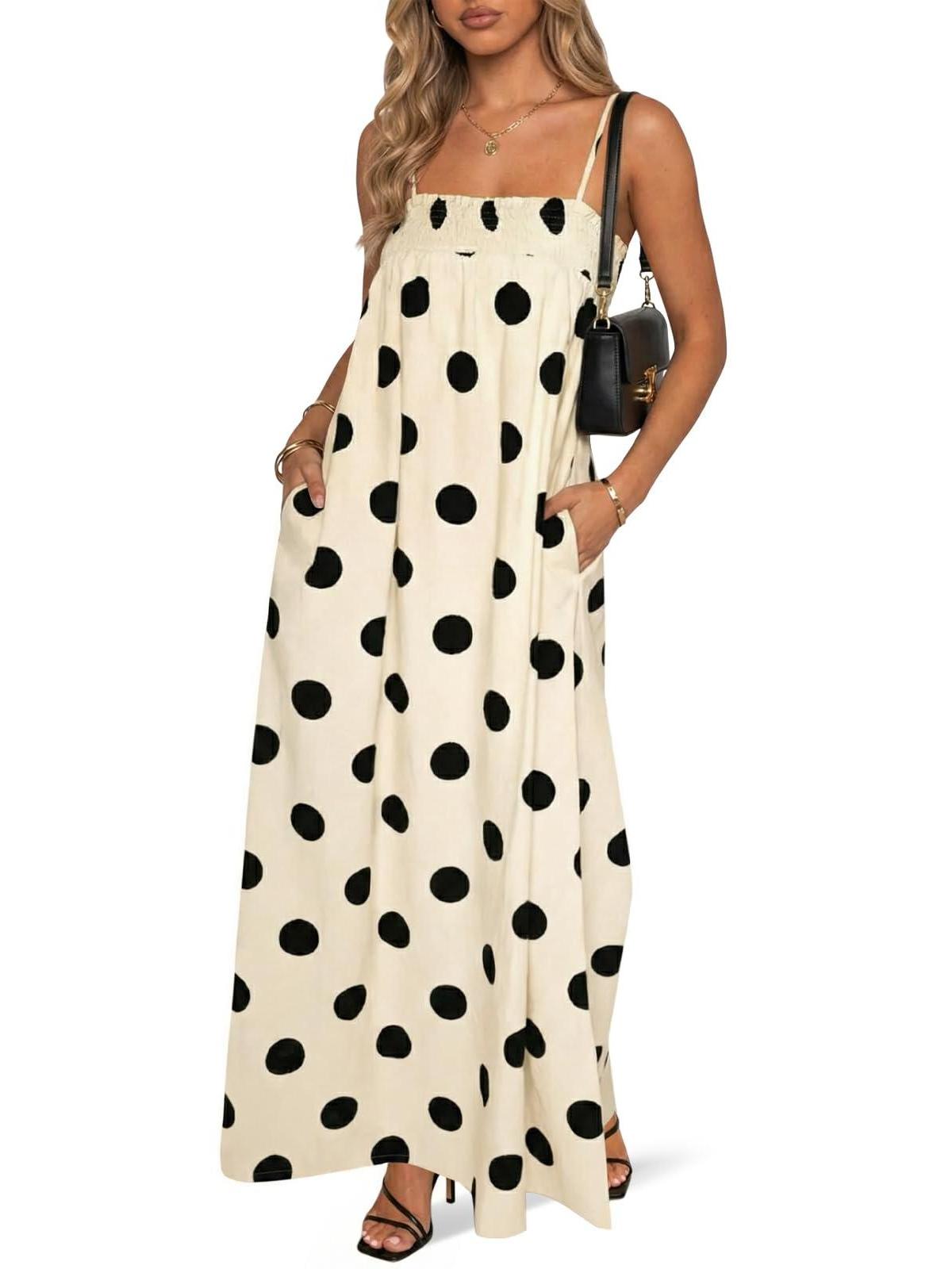 Imily Bela Pocketed Smocked-Bodice Maxi Dress