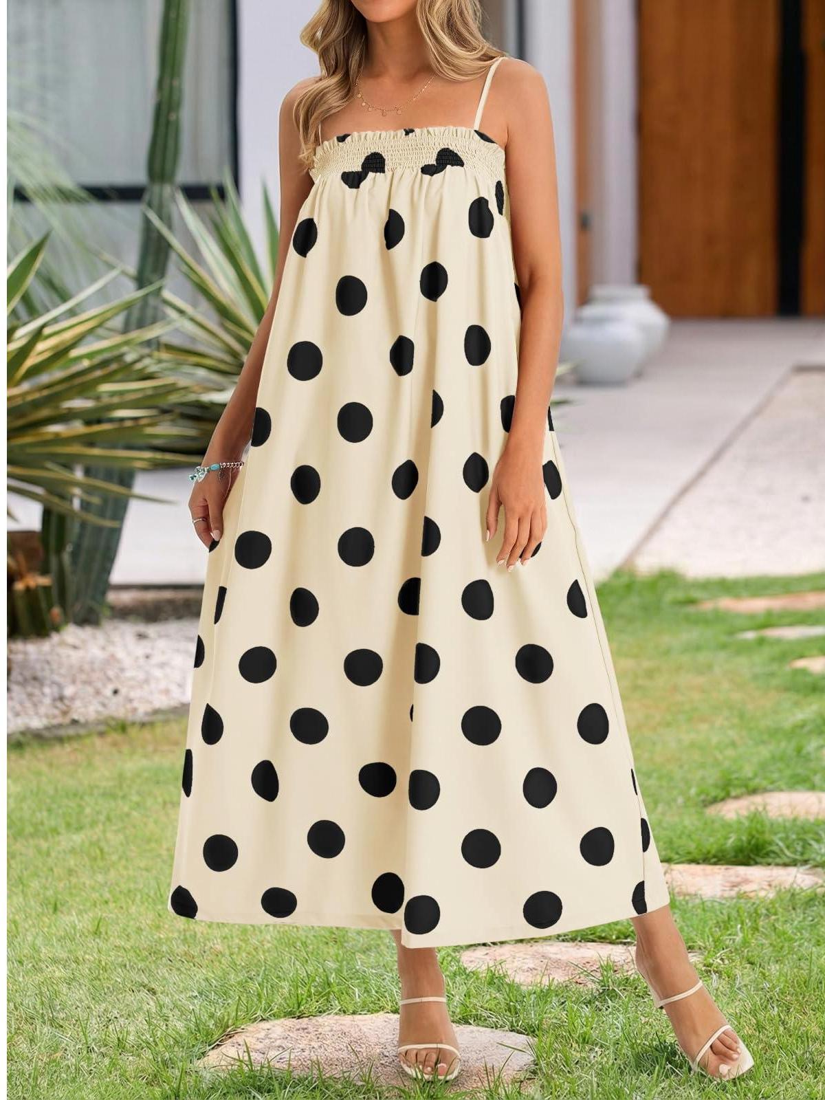 Imily Bela Pocketed Smocked-Bodice Maxi Dress
