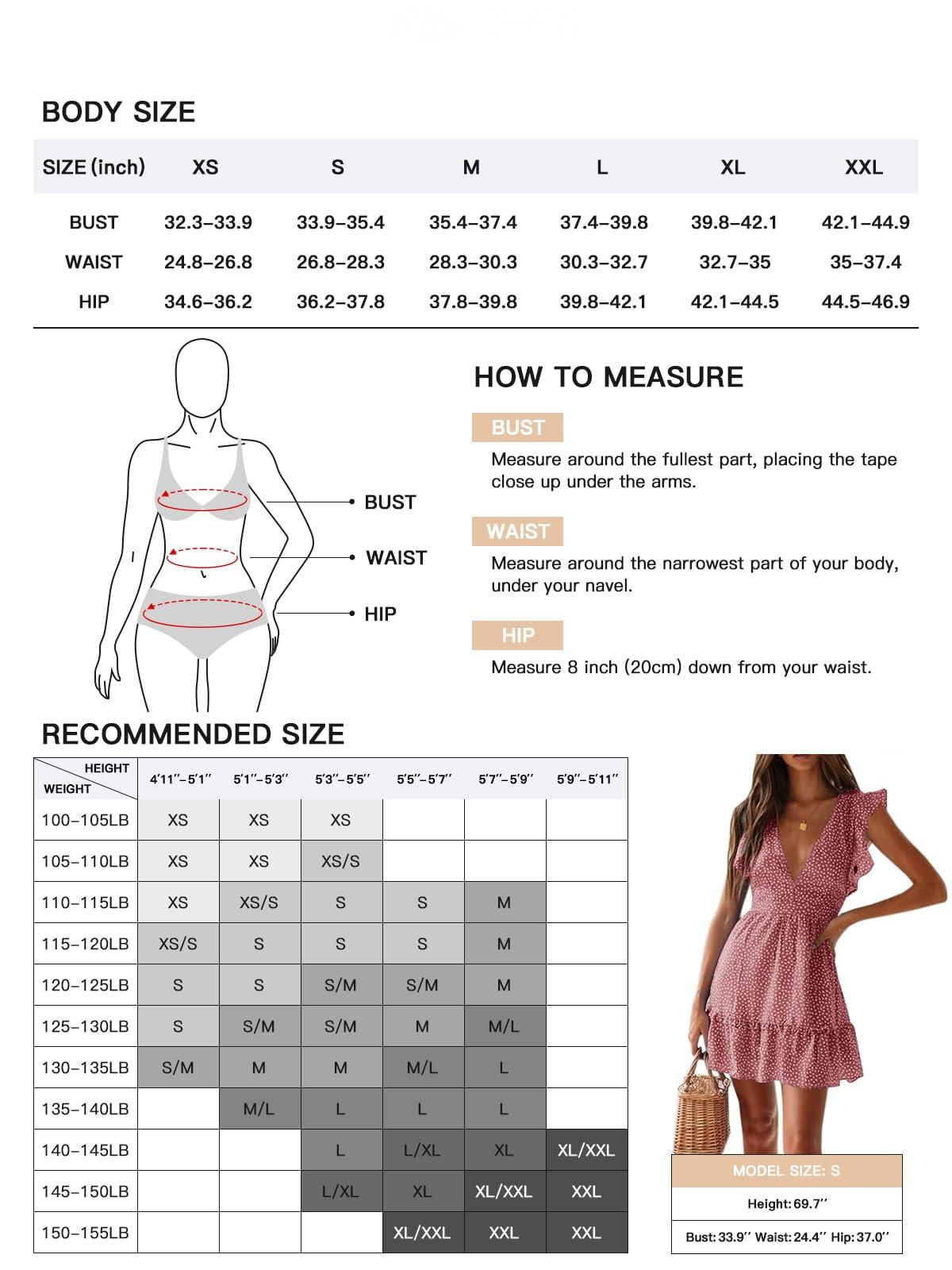 Imily Bela Women Floral Mini Dress Sexy V Neck Ruffle Flutter Sleeve Polka Dot Summer Dresses