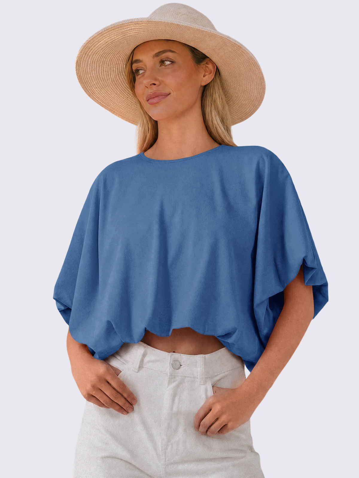Relaxed Cropped Crewneck Tee