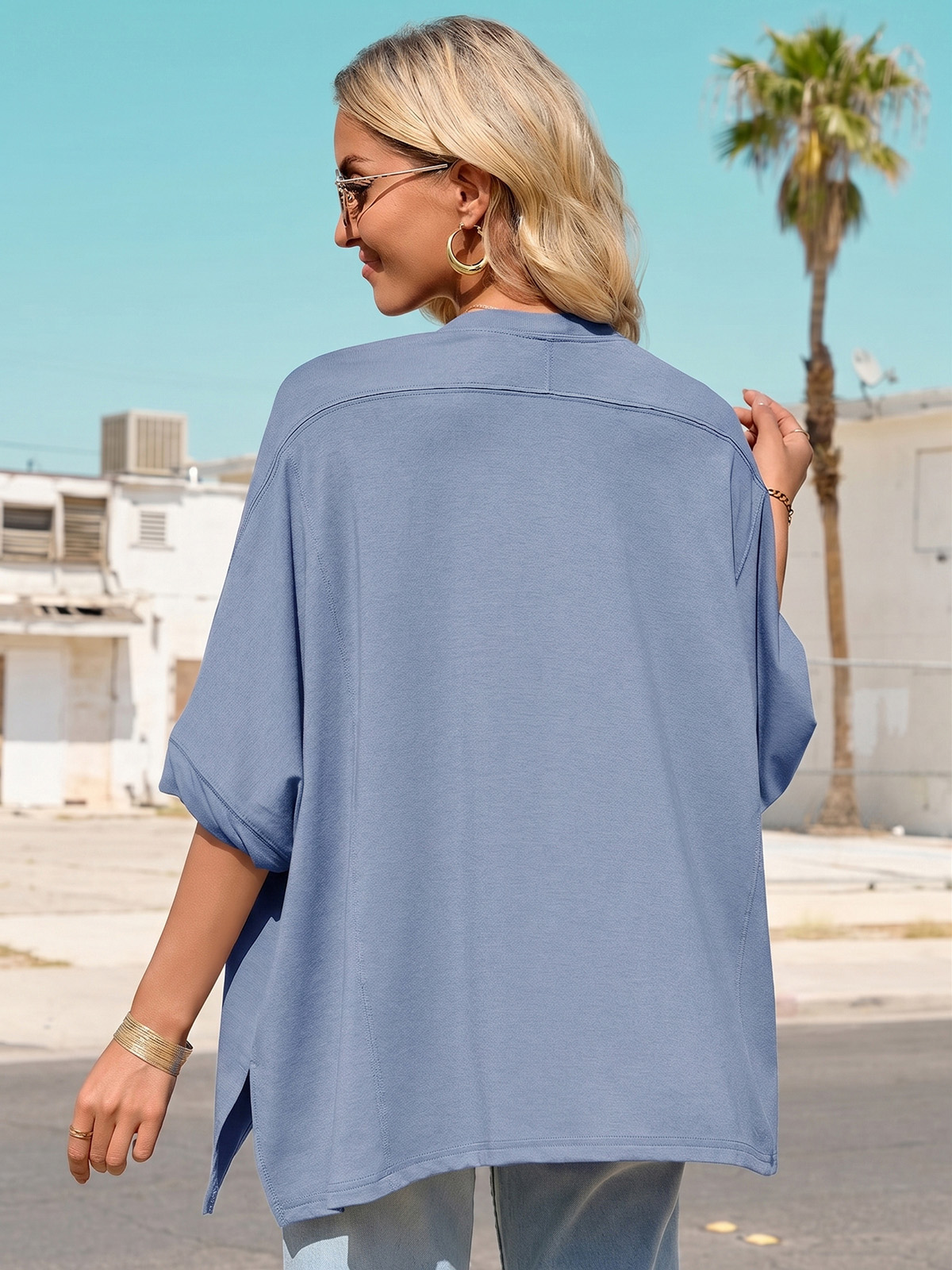 Asymmetric Hem Oversized Tee