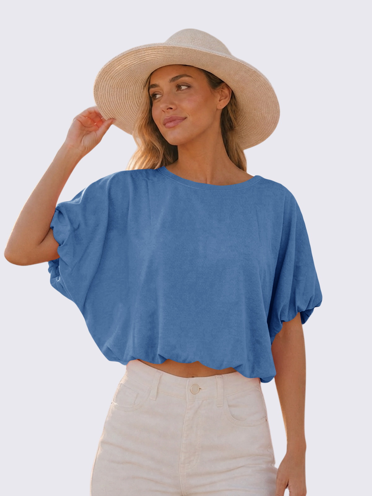 Relaxed Cropped Crewneck Tee