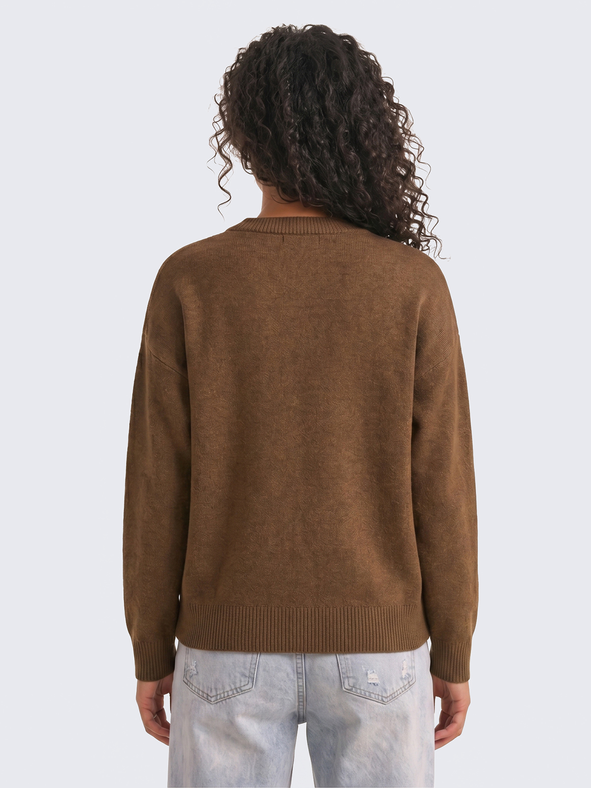 Imily Bela Argyle Drop-Shoulder V-Neck Sweater