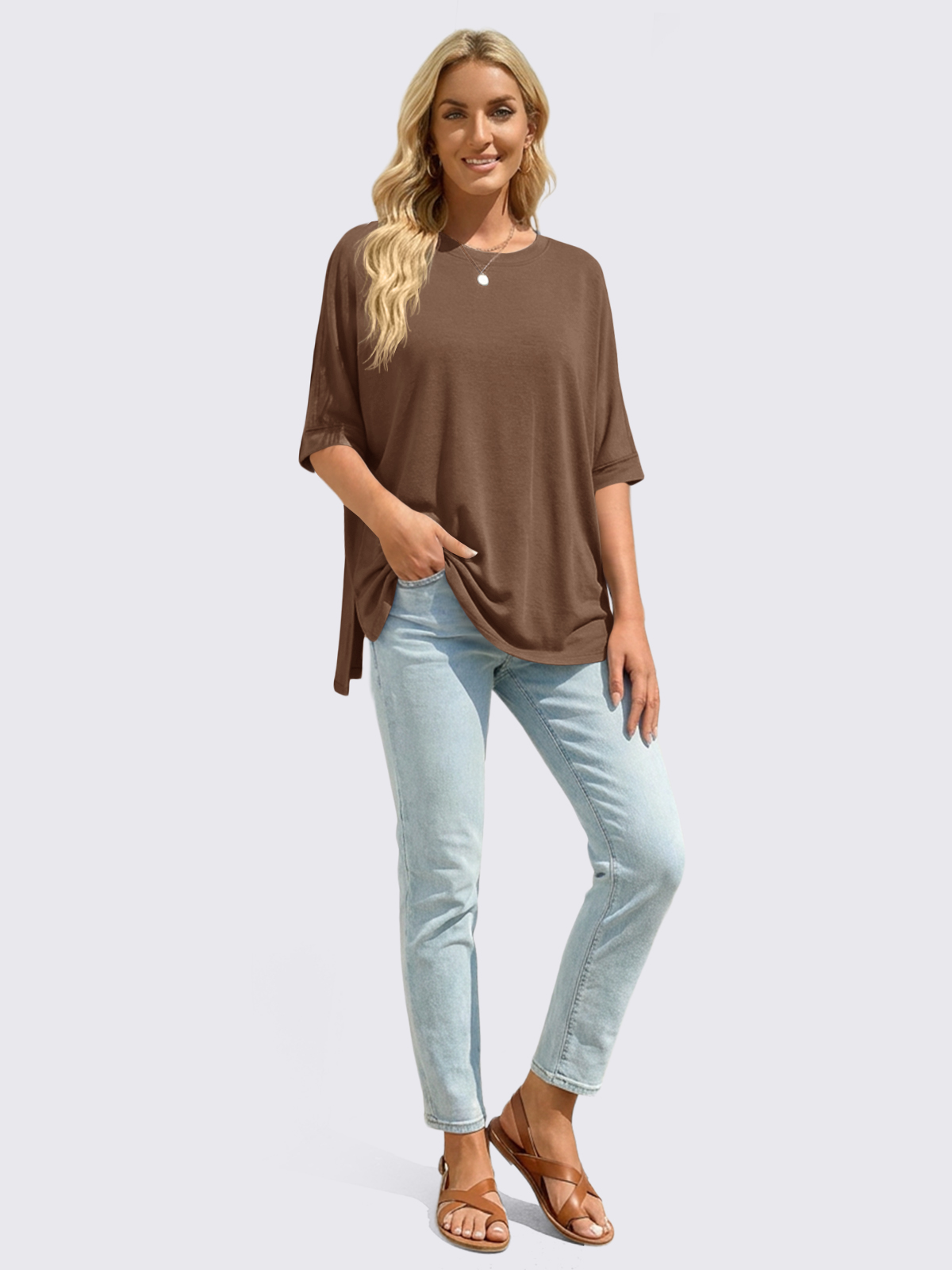 Asymmetric Hem Oversized Tee