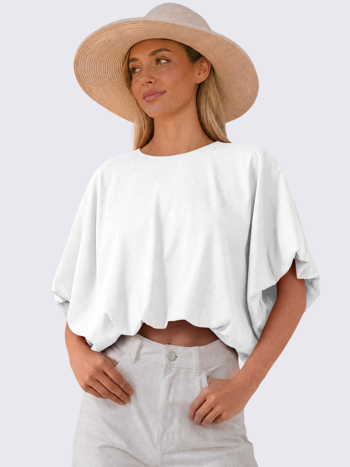 Relaxed Cropped Crewneck Tee