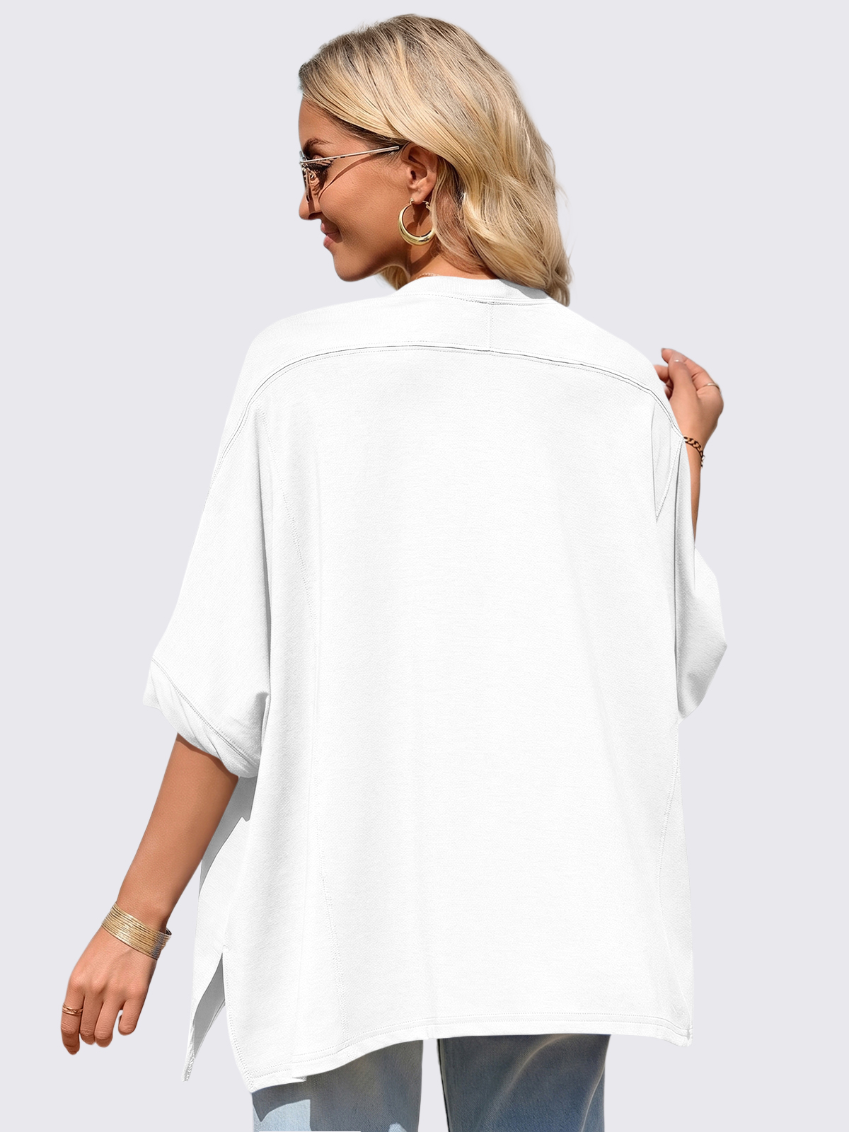 Asymmetric Hem Oversized Tee