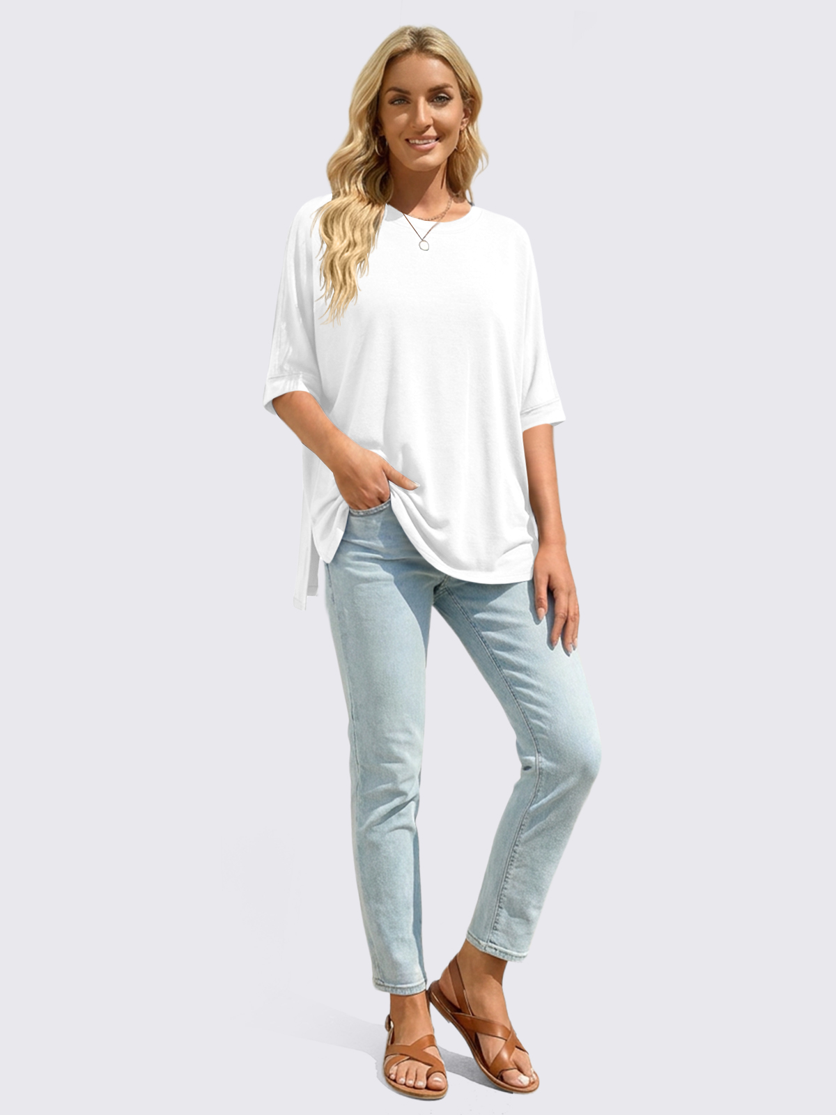 Asymmetric Hem Oversized Tee