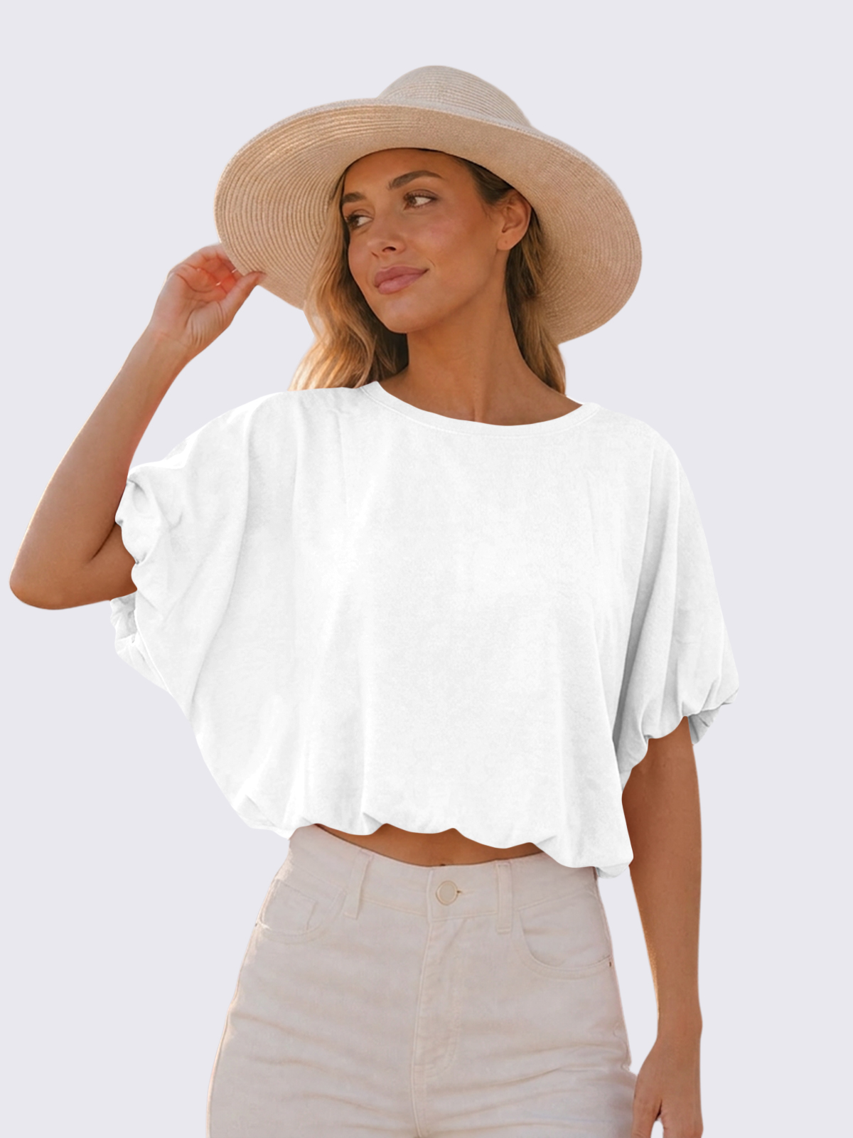 Relaxed Cropped Crewneck Tee