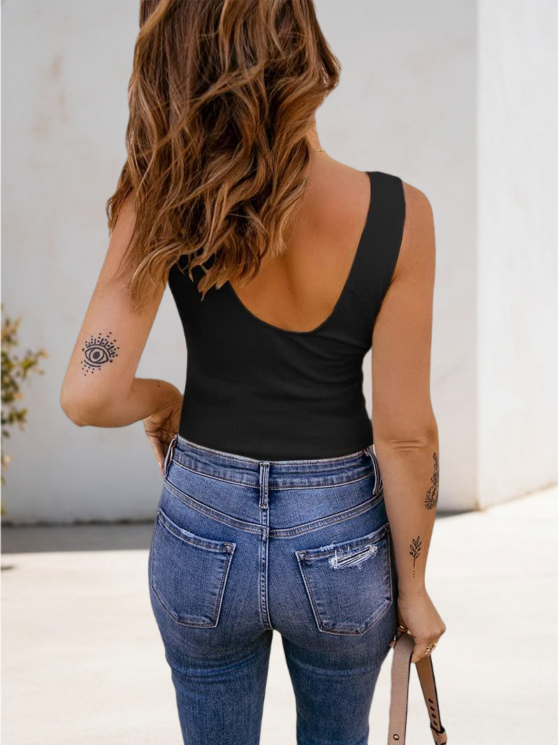 Imily Bela Womens Lace Patchwork Sexy Deep V Neck Knitted Vests Summer Camis Tank Tops