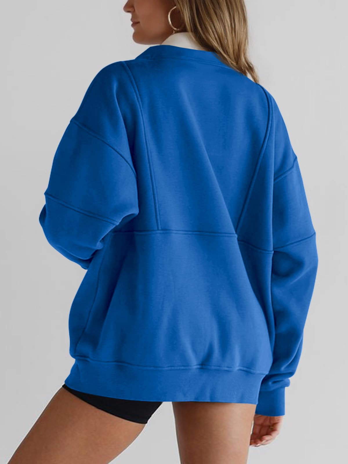 Paneled Half-Zip Sweatshirt
