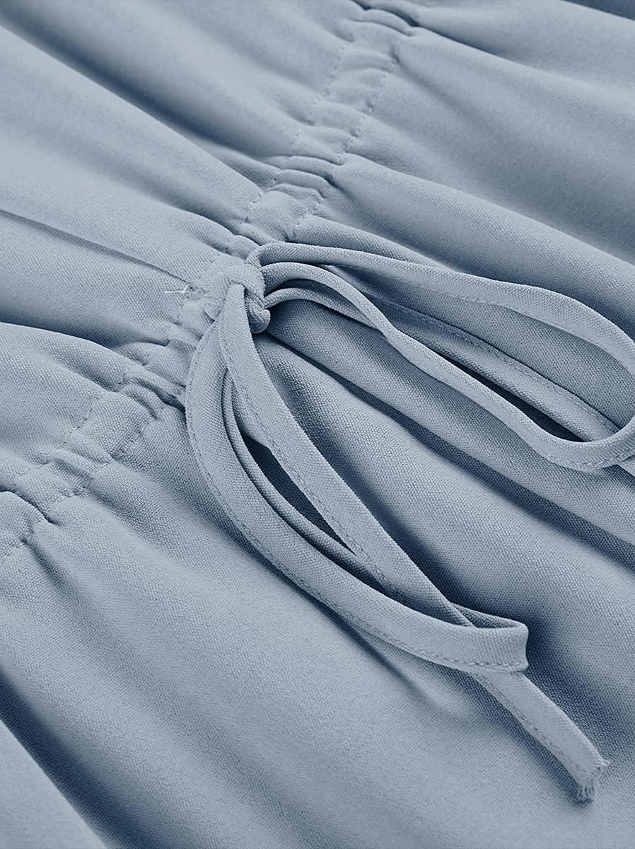 Imily Bela Womens V Neck Beach Tank Rompers Flowy Ruffle Layered Shorts Jumpsuit High Waist