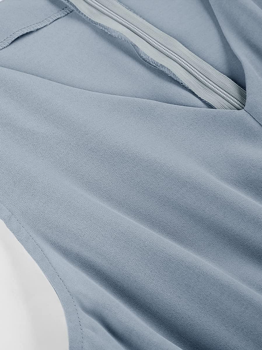 Imily Bela Womens V Neck Beach Tank Rompers Flowy Ruffle Layered Shorts Jumpsuit High Waist