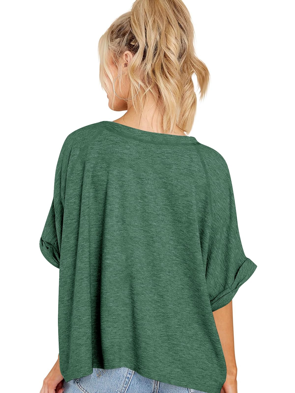 Imily Bela Oversized Tshirts Summer Short Sleeve Shirts Casual Loose Fit Basic Tees