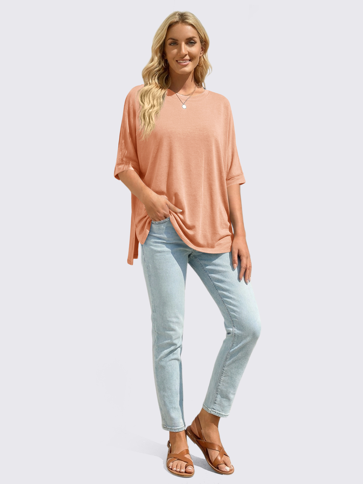 Asymmetric Hem Oversized Tee