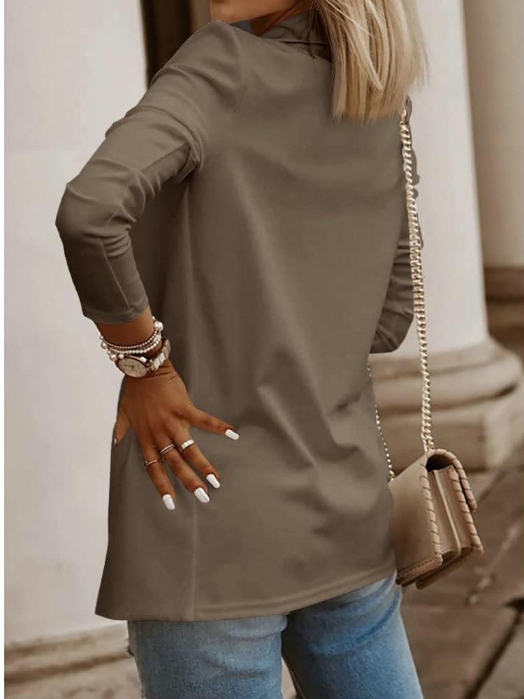 Imily Bela Womens Casual Long Sleeve Blazers Solid Color Knit Blazer Work Office Open Front Blazer Jacket