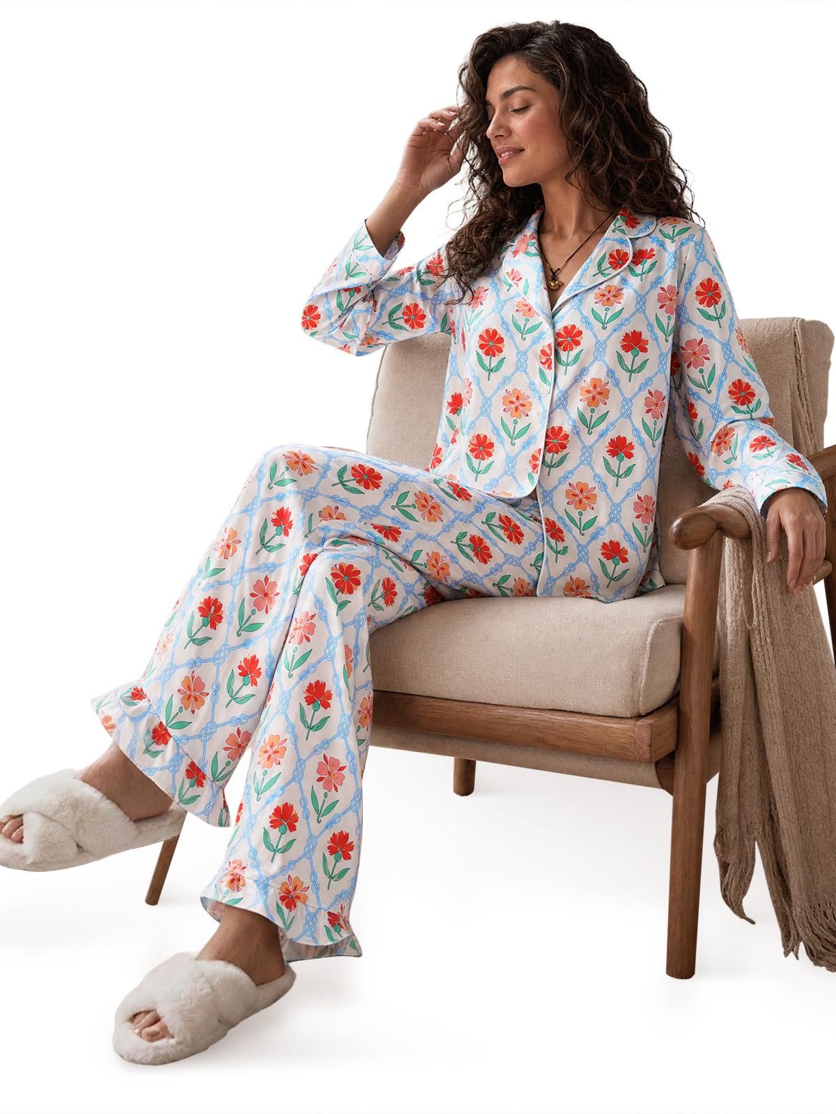 Imily Bela Piped Button-Down Pajama Set