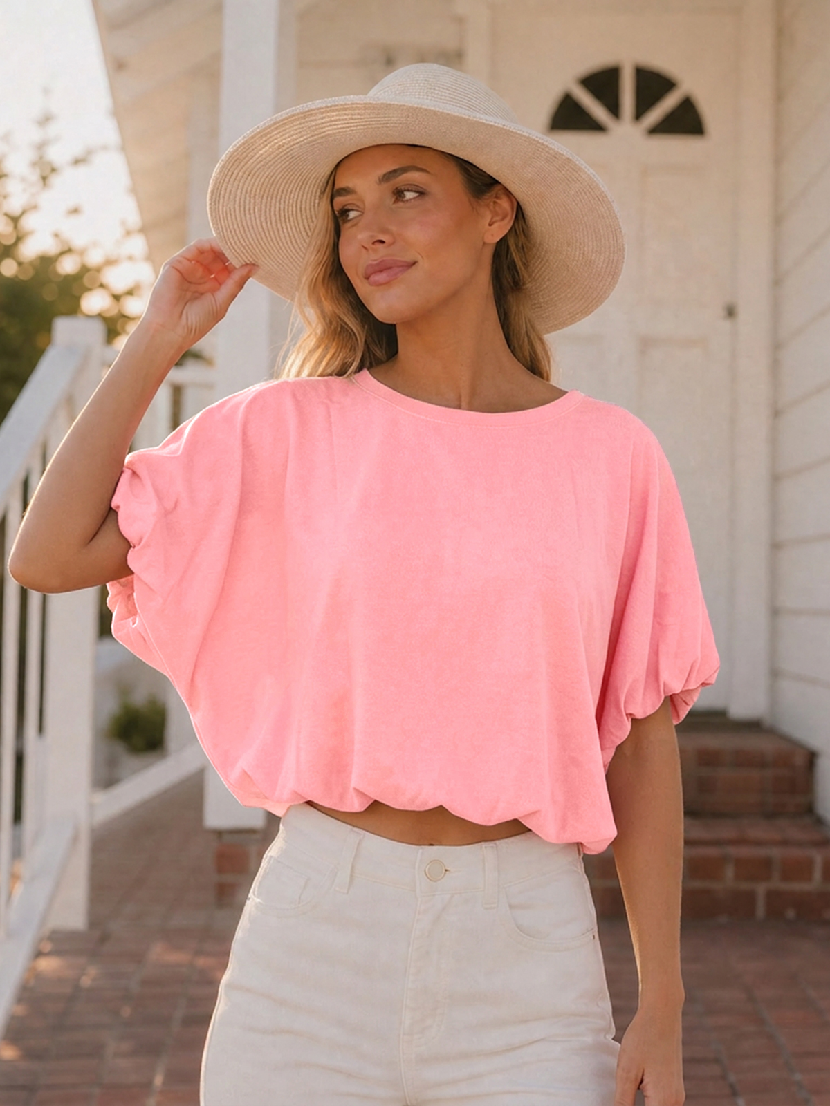 Relaxed Cropped Crewneck Tee