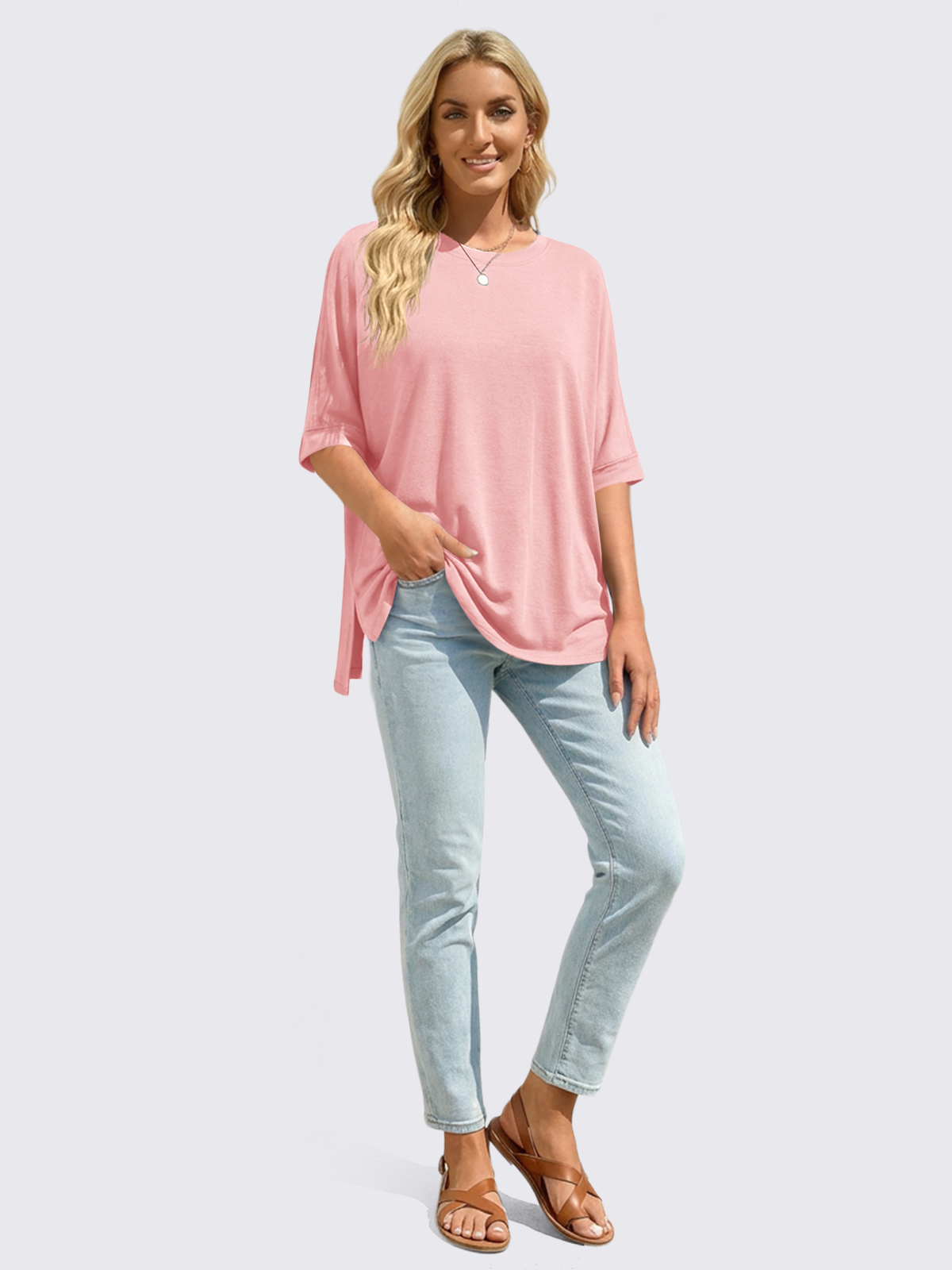 Asymmetric Hem Oversized Tee