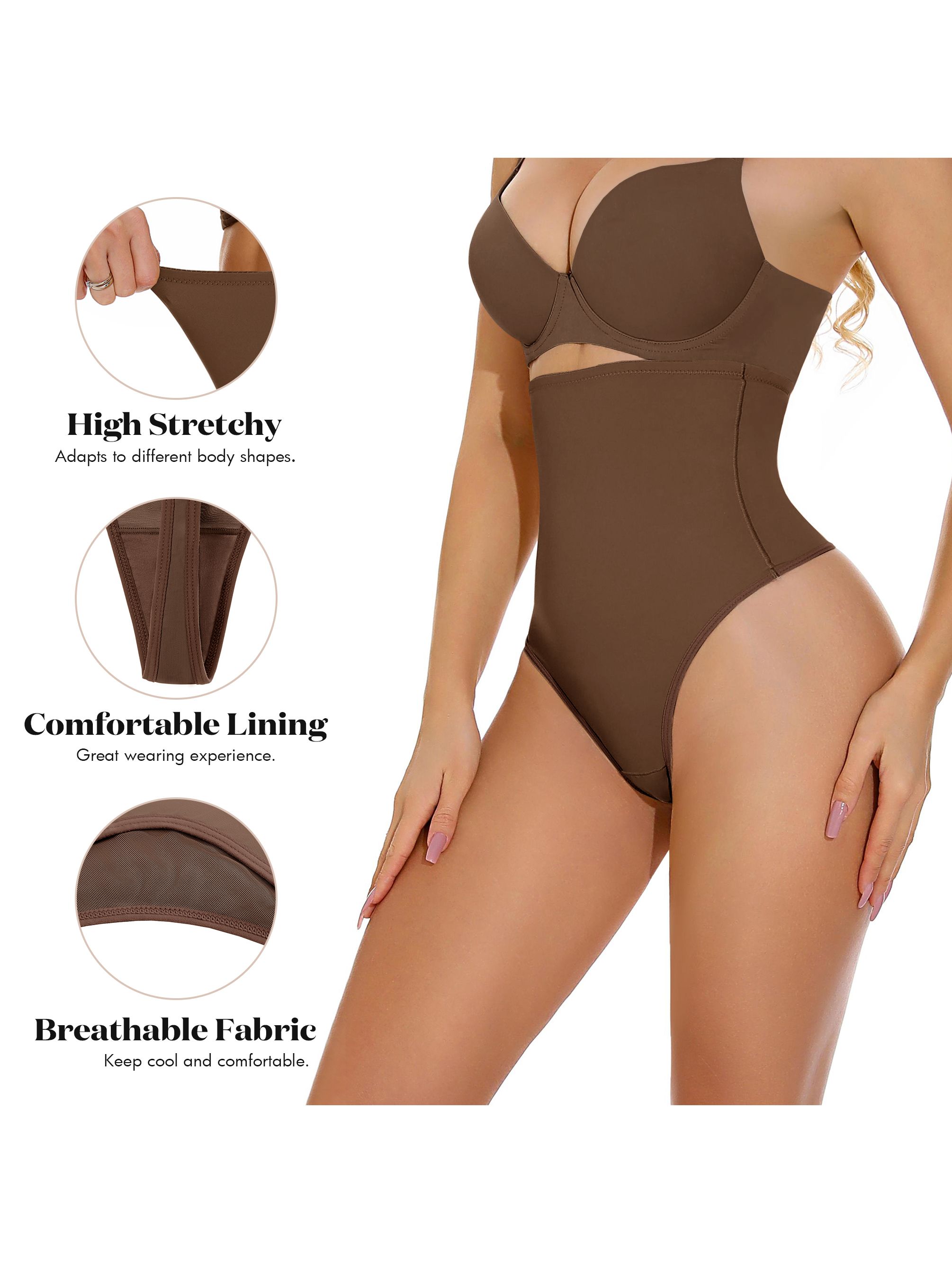 Imily Bela Adaptively Stretchy High Waist Comfort Tummy Control Butt Lifting Shapewear Shorts