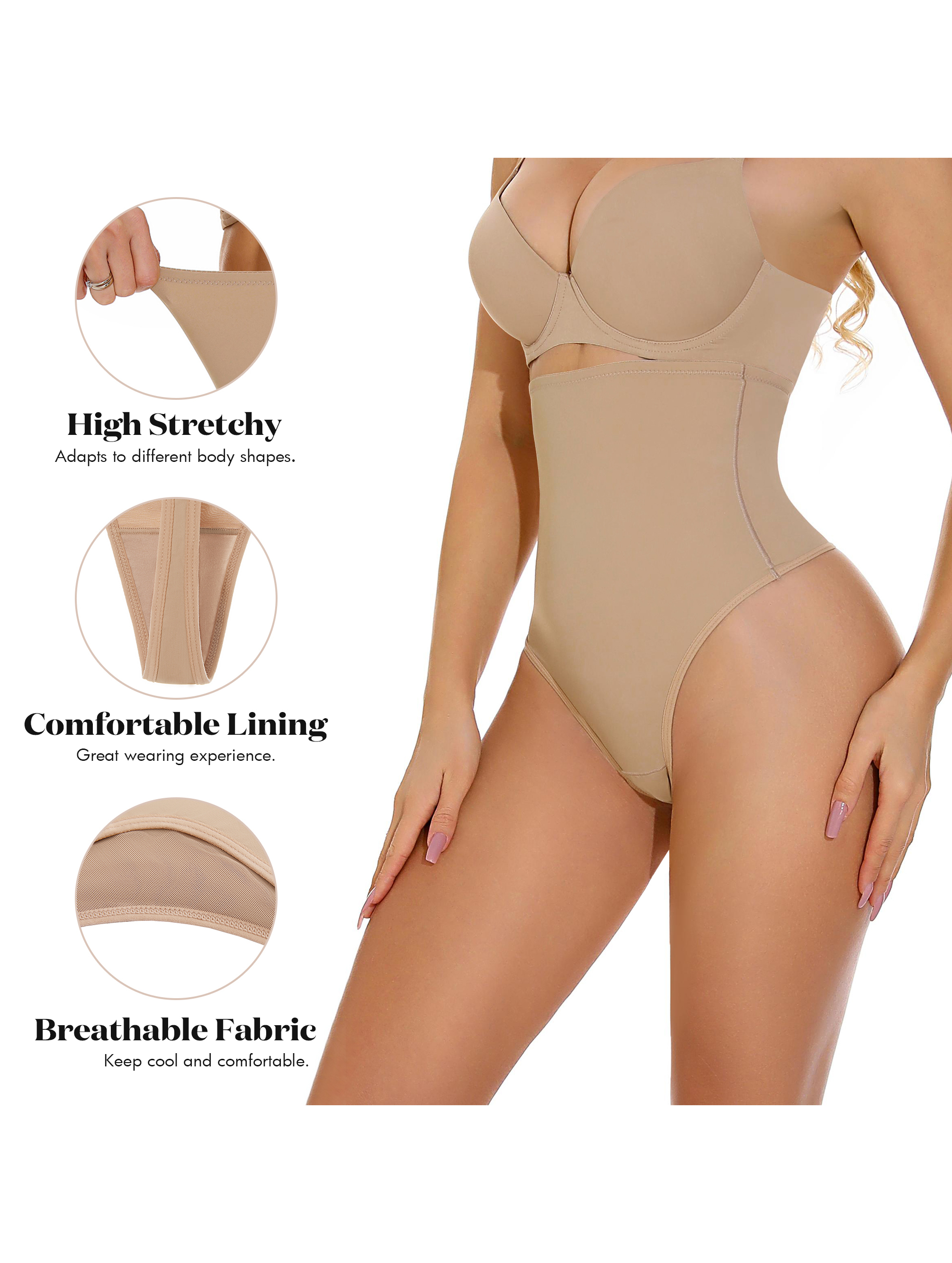 Imily Bela Adaptively Stretchy High Waist Comfort Tummy Control Butt Lifting Shapewear Shorts