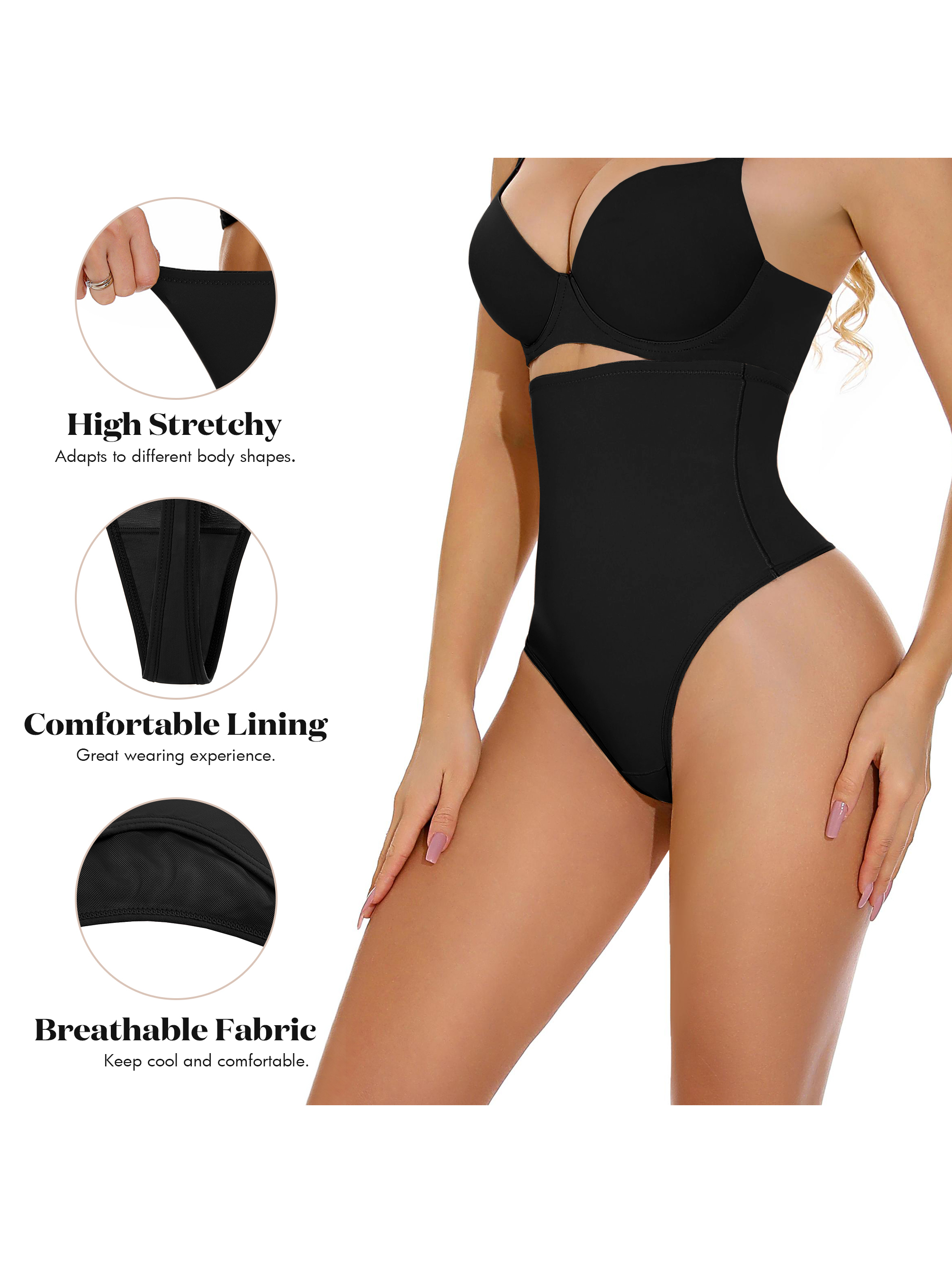 Imily Bela Adaptively Stretchy High Waist Comfort Tummy Control Butt Lifting Shapewear Shorts