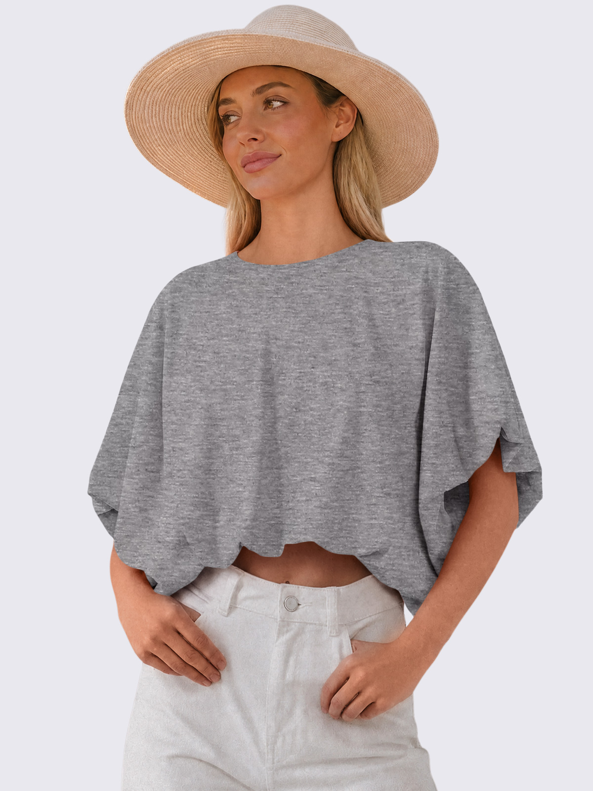 Relaxed Cropped Crewneck Tee