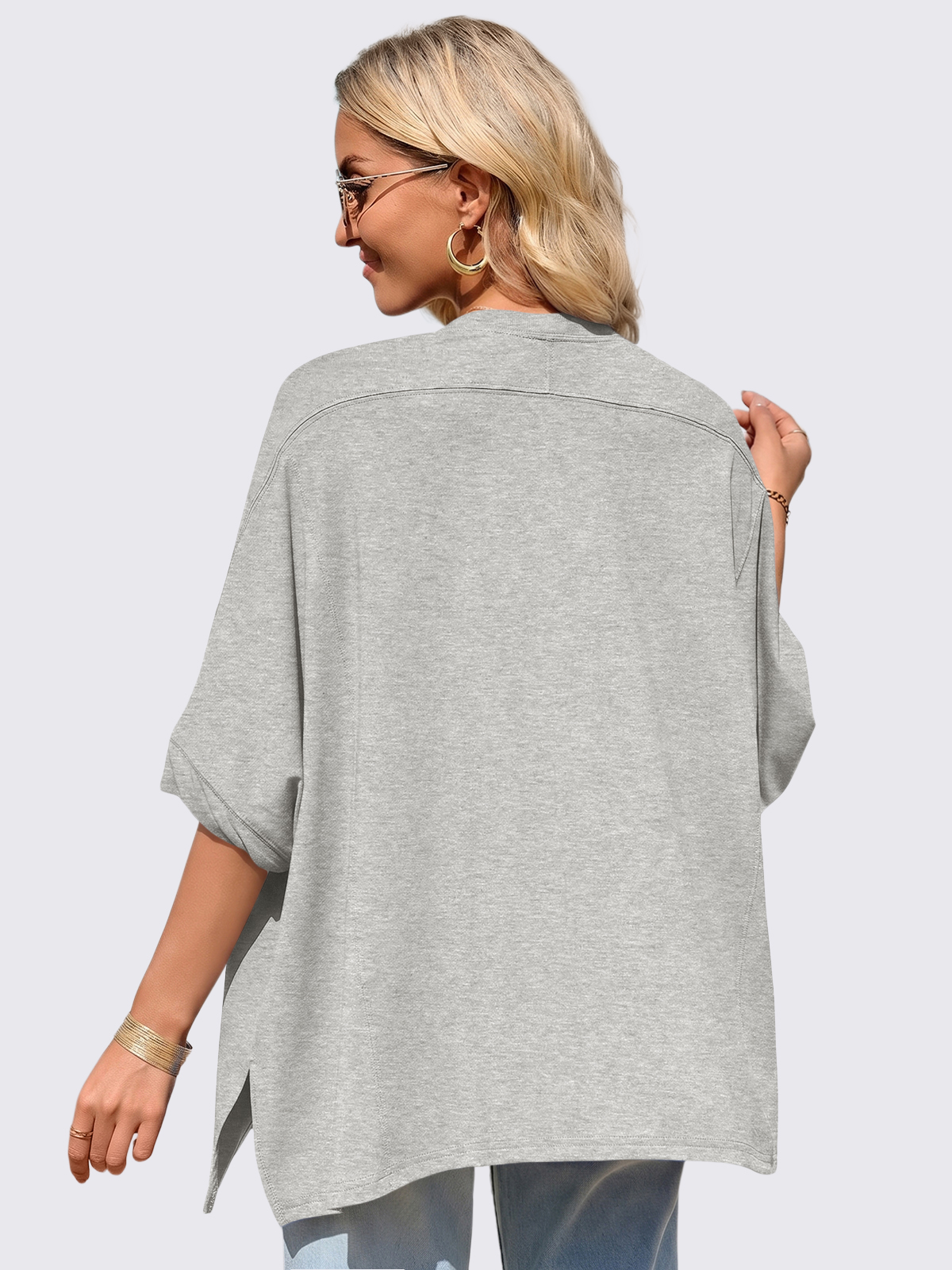 Asymmetric Hem Oversized Tee