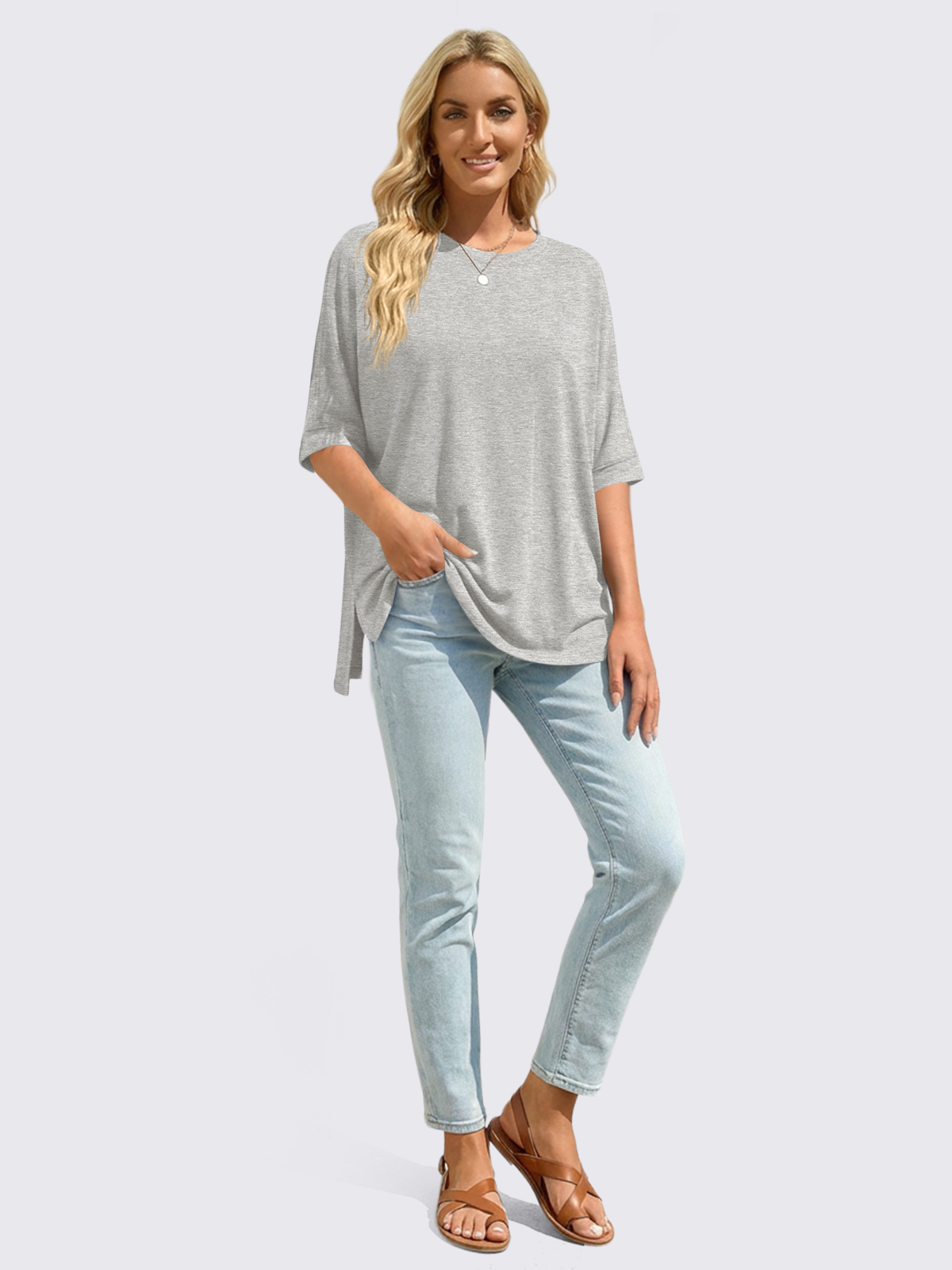 Asymmetric Hem Oversized Tee