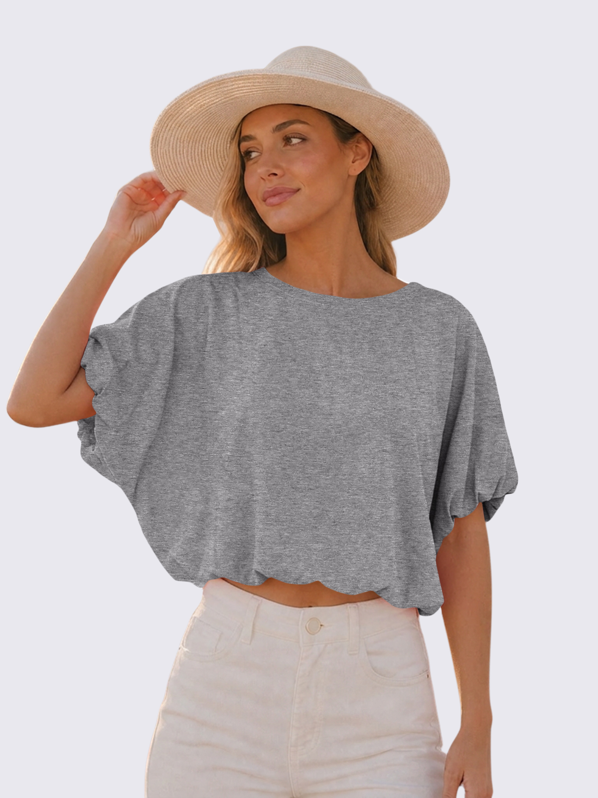 Relaxed Cropped Crewneck Tee