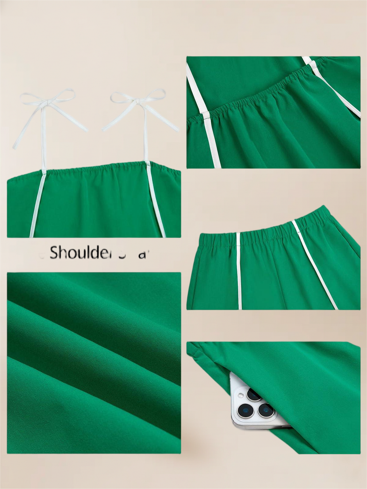 Imily Bela Women 2 Piece Lounge Sets Summer Casual Tie Strap Vacation Top Shorts Set With Pockets