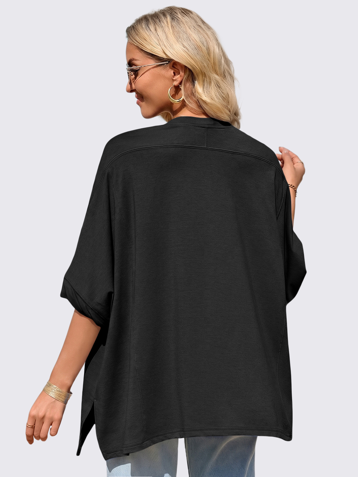 Asymmetric Hem Oversized Tee