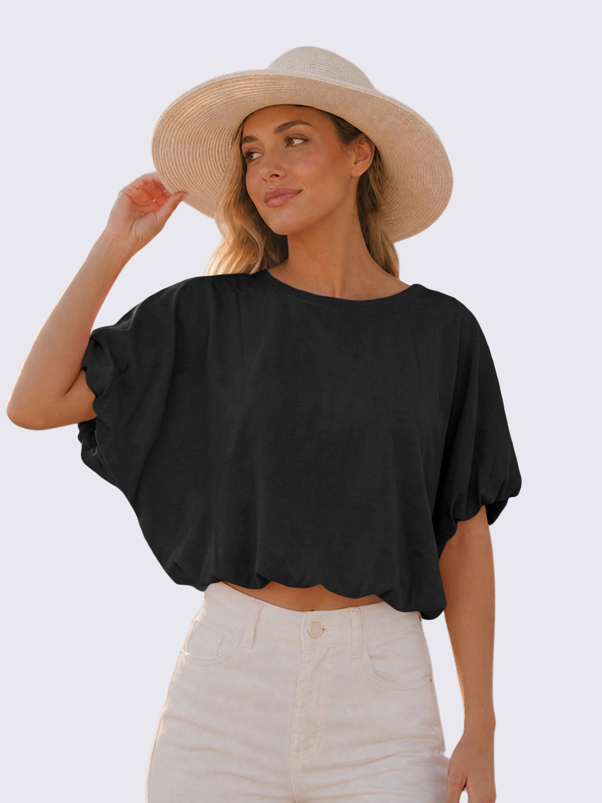 Relaxed Cropped Crewneck Tee