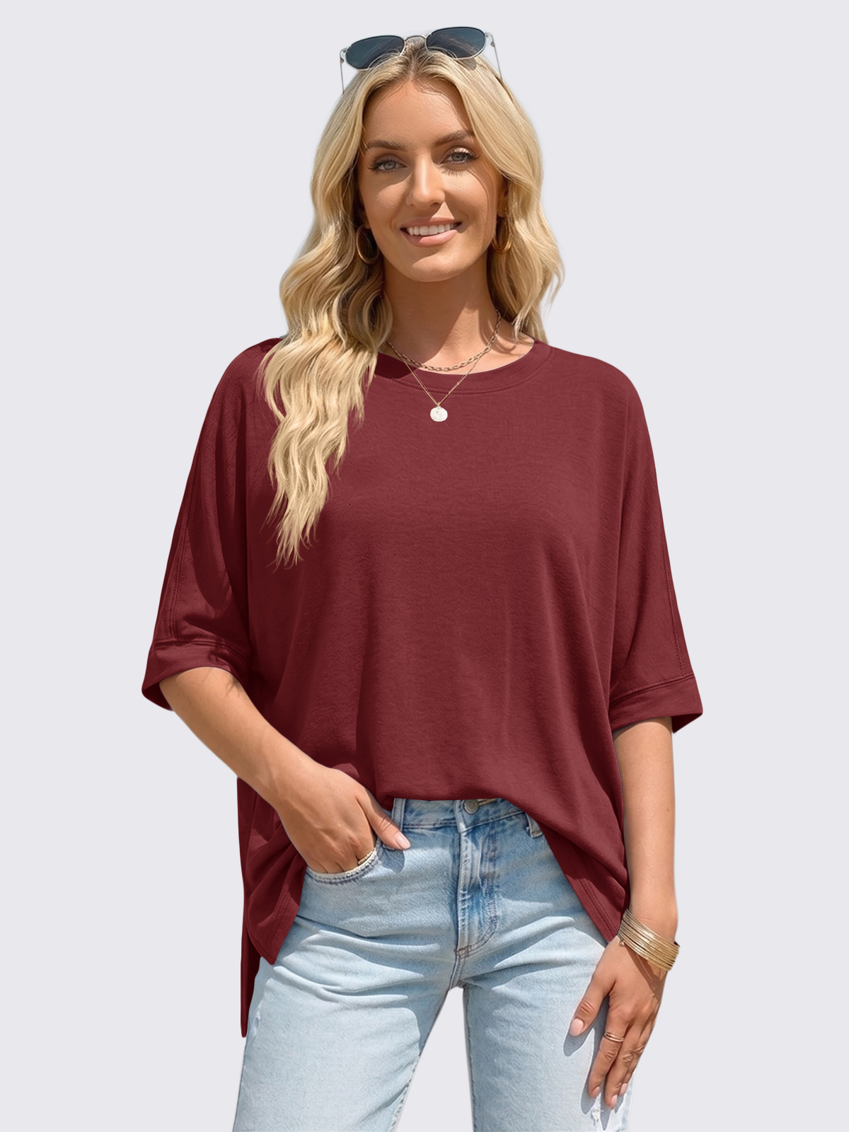 Asymmetric Hem Oversized Tee