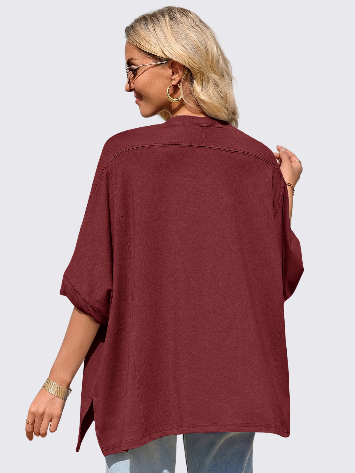 Asymmetric Hem Oversized Tee