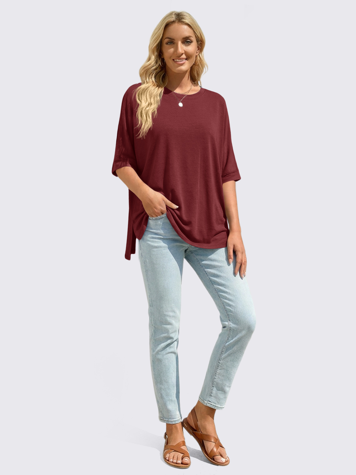 Asymmetric Hem Oversized Tee