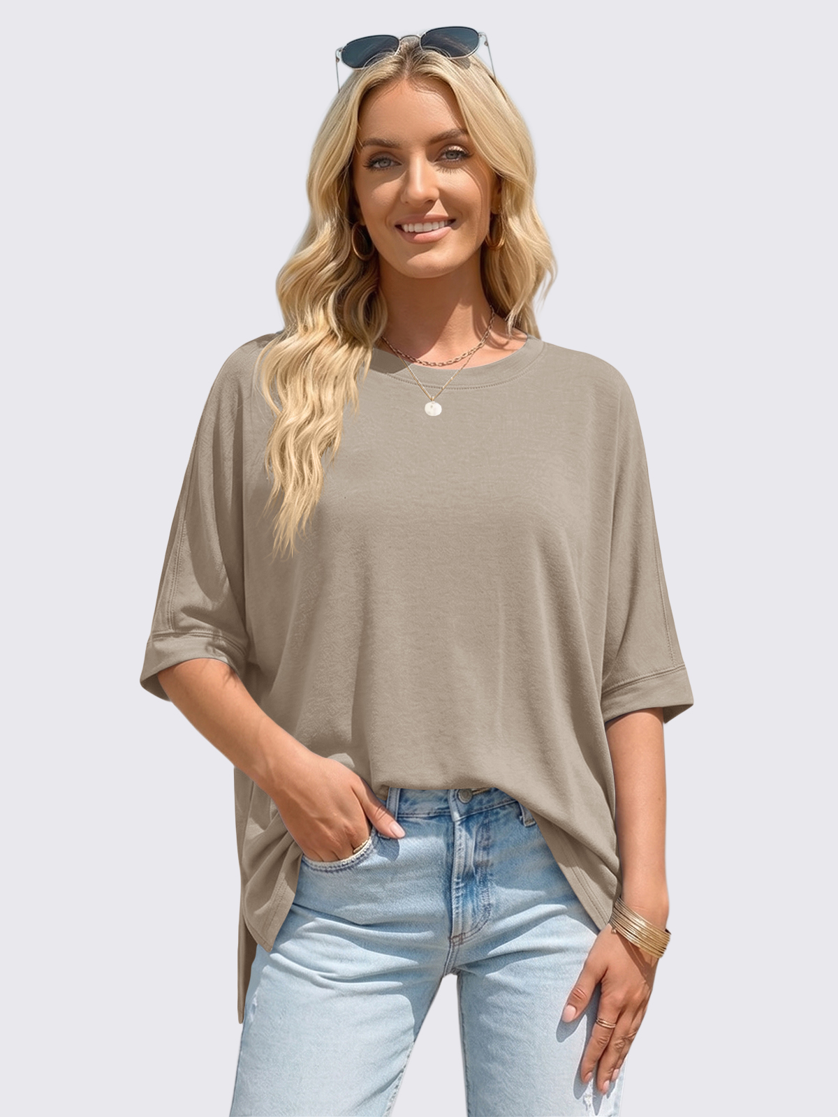 Asymmetric Hem Oversized Tee