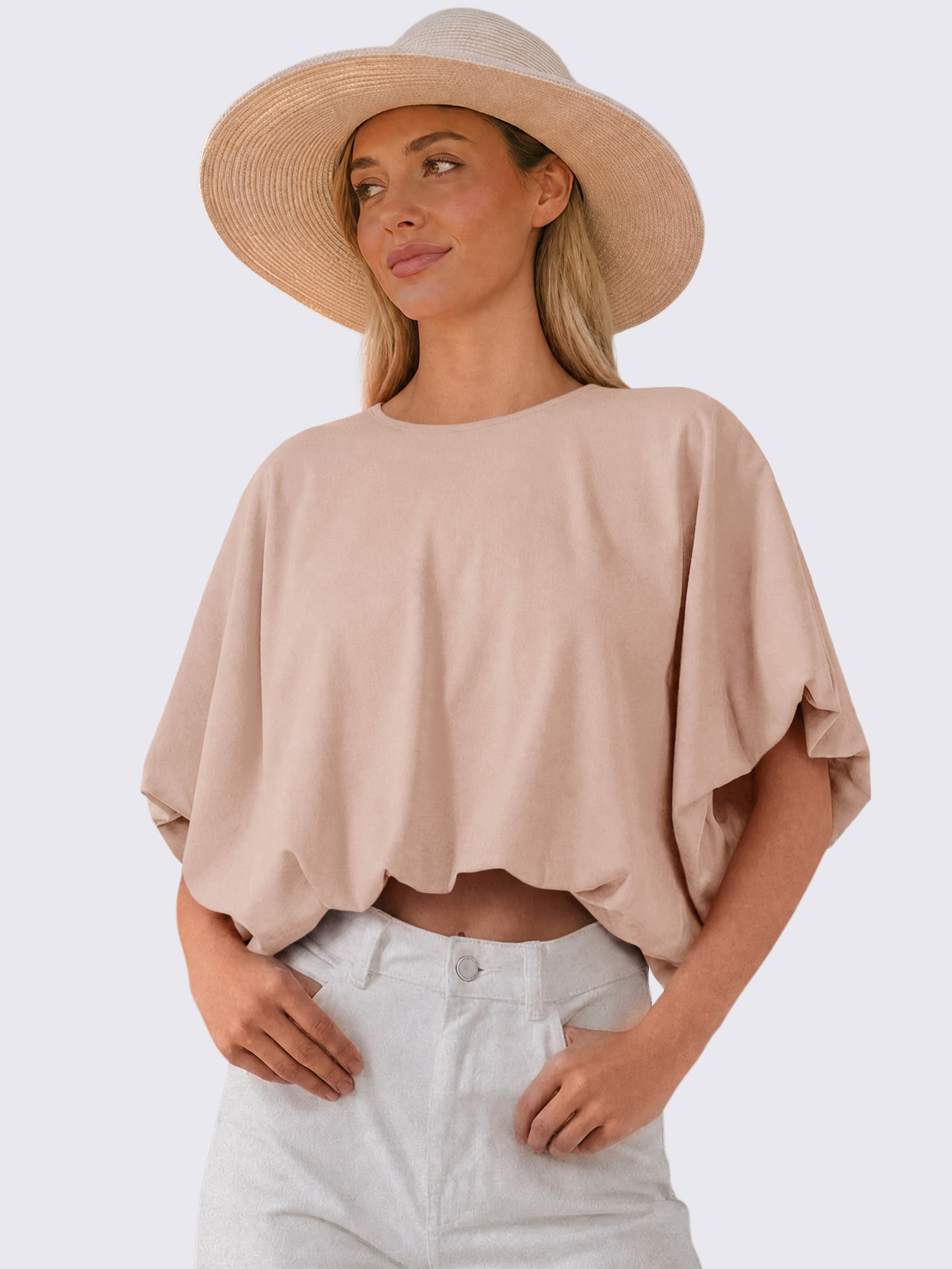 Relaxed Cropped Crewneck Tee