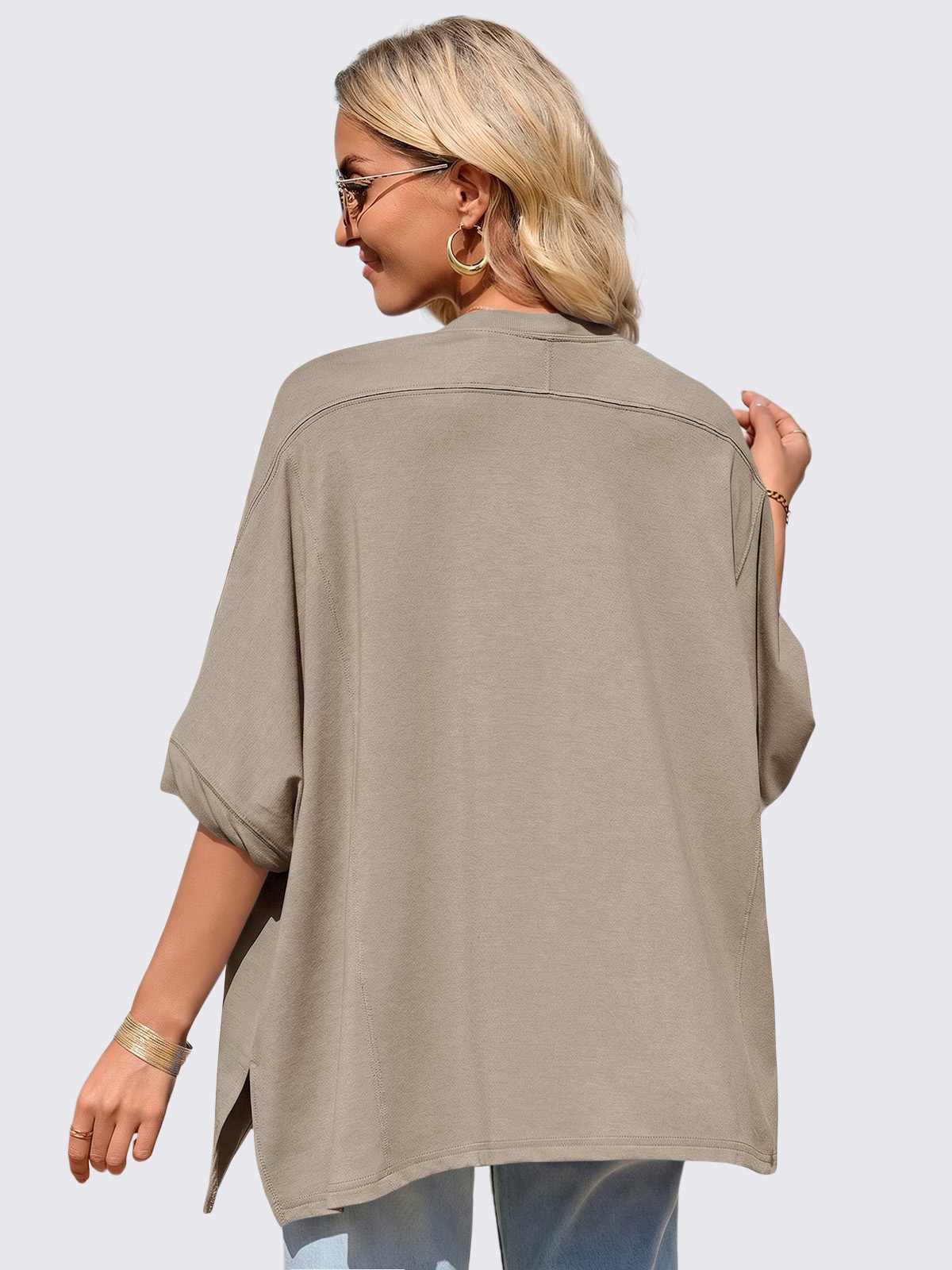 Asymmetric Hem Oversized Tee
