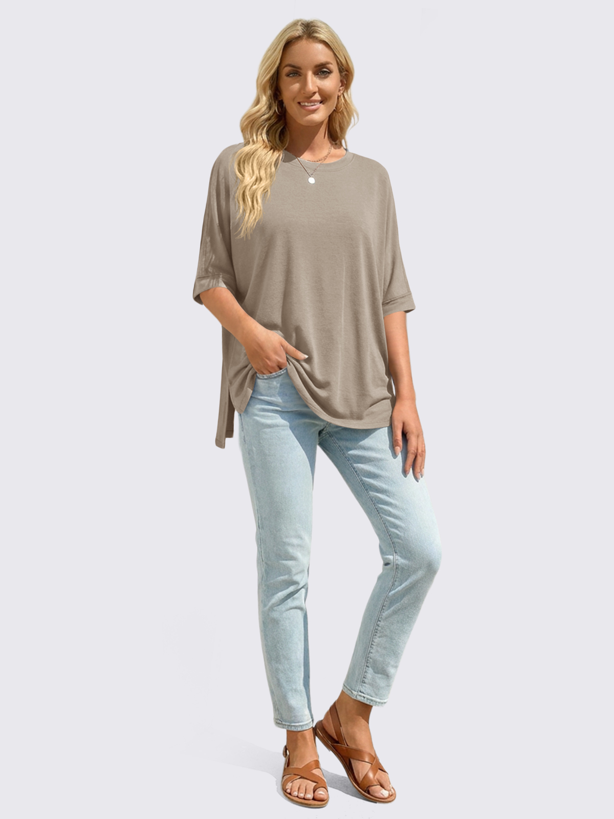Asymmetric Hem Oversized Tee