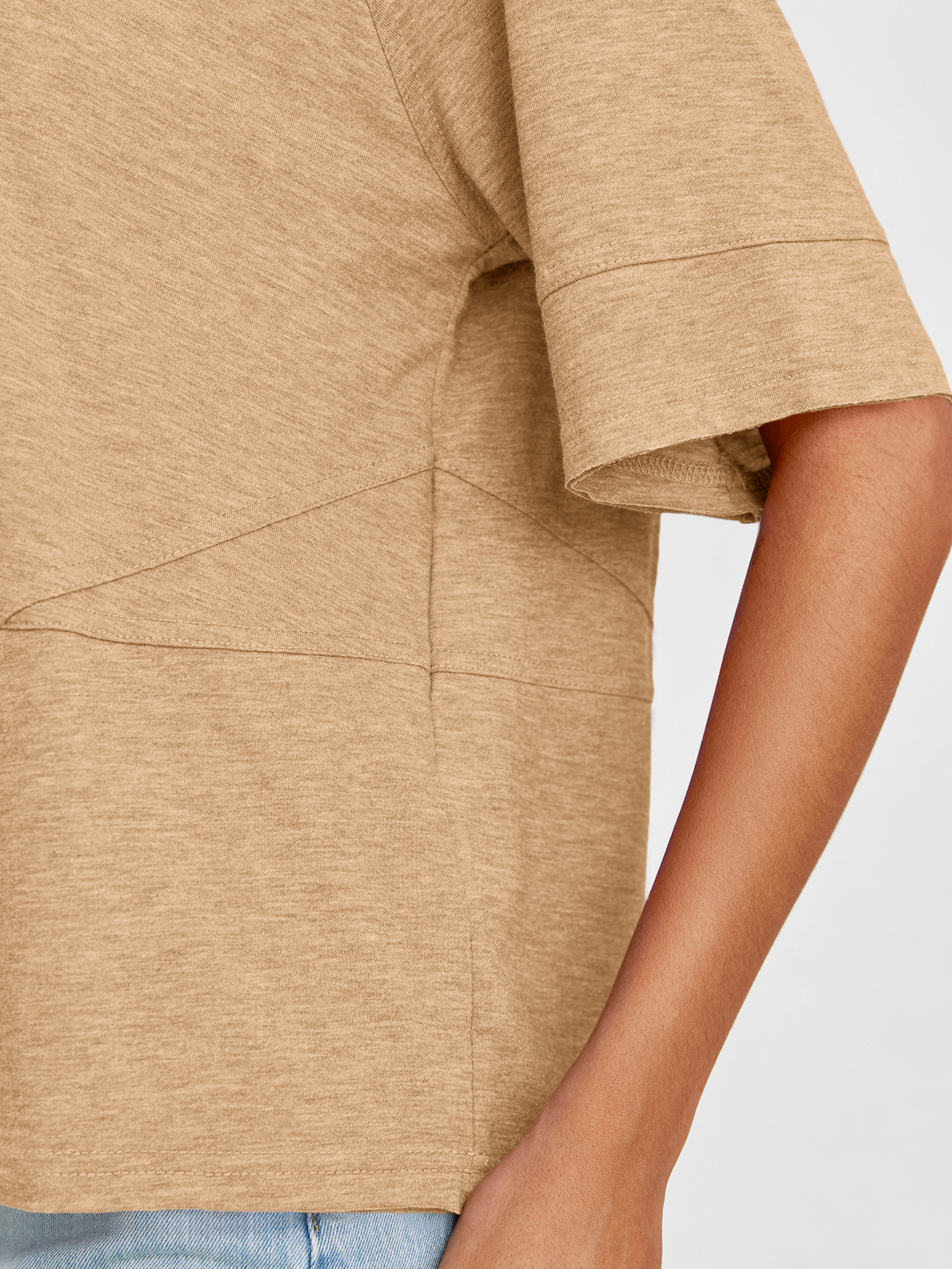 Imily Bela Womens Oversized T Shirts Summer Casual Crewneck 3/4 Sleeve Loose Fit Cute Flowy Tops