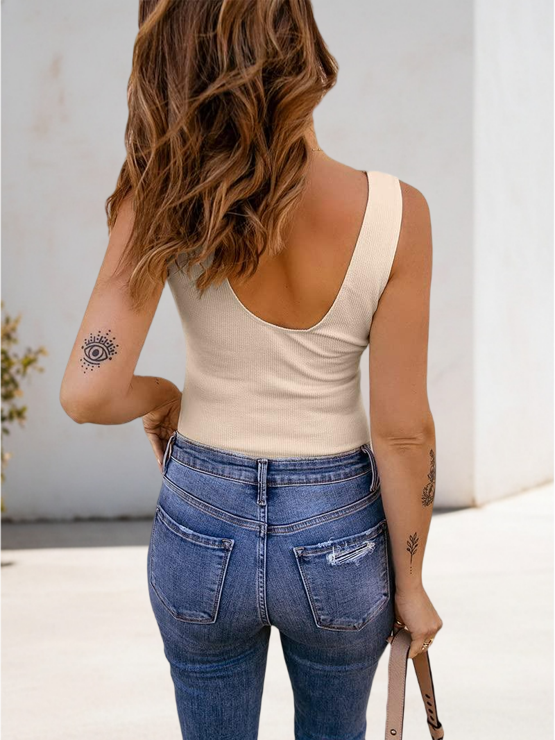 Imily Bela Womens Lace Patchwork Sexy Deep V Neck Knitted Vests Summer Camis Tank Tops