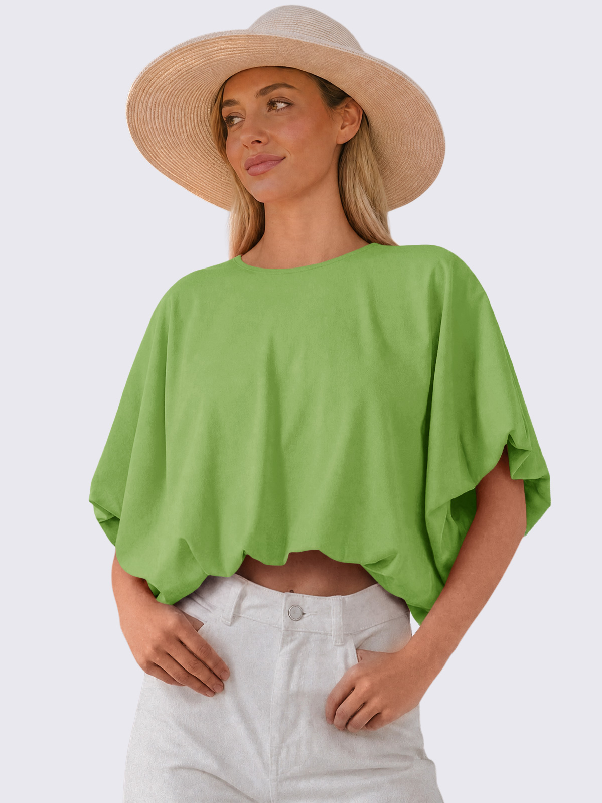 Relaxed Cropped Crewneck Tee