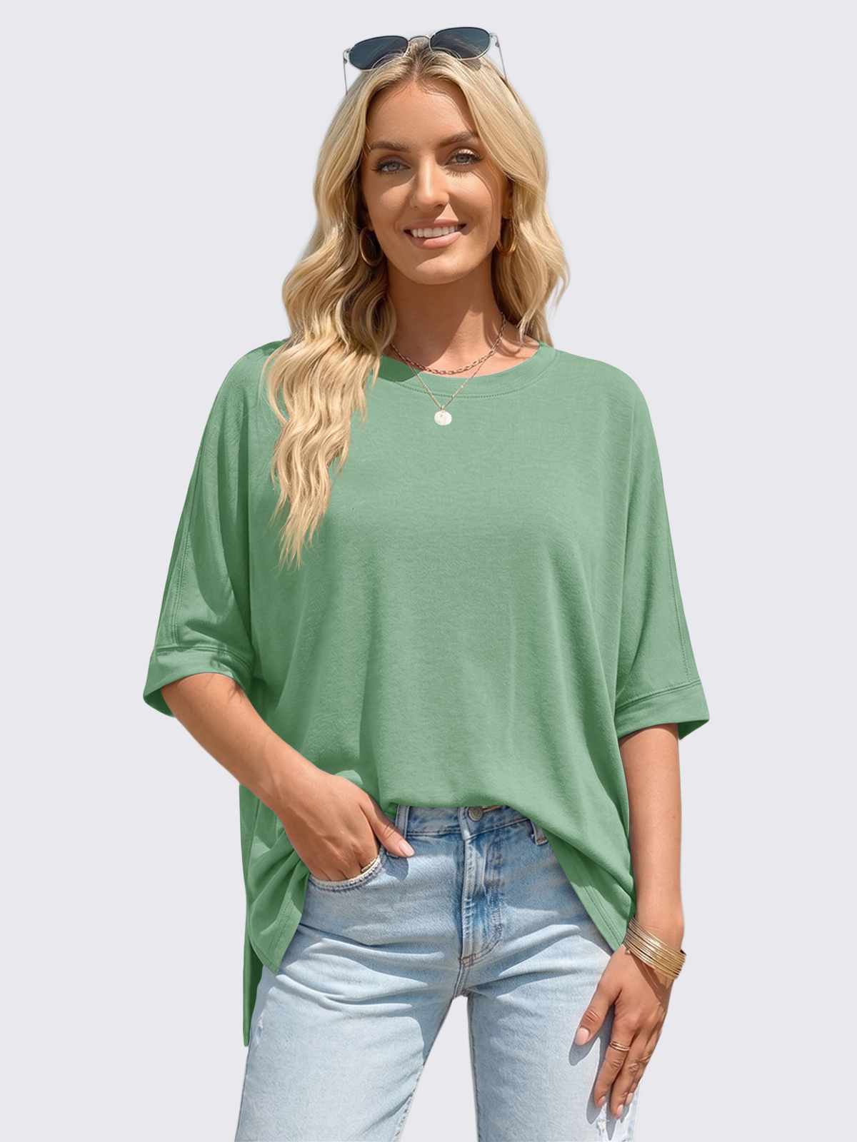 Asymmetric Hem Oversized Tee