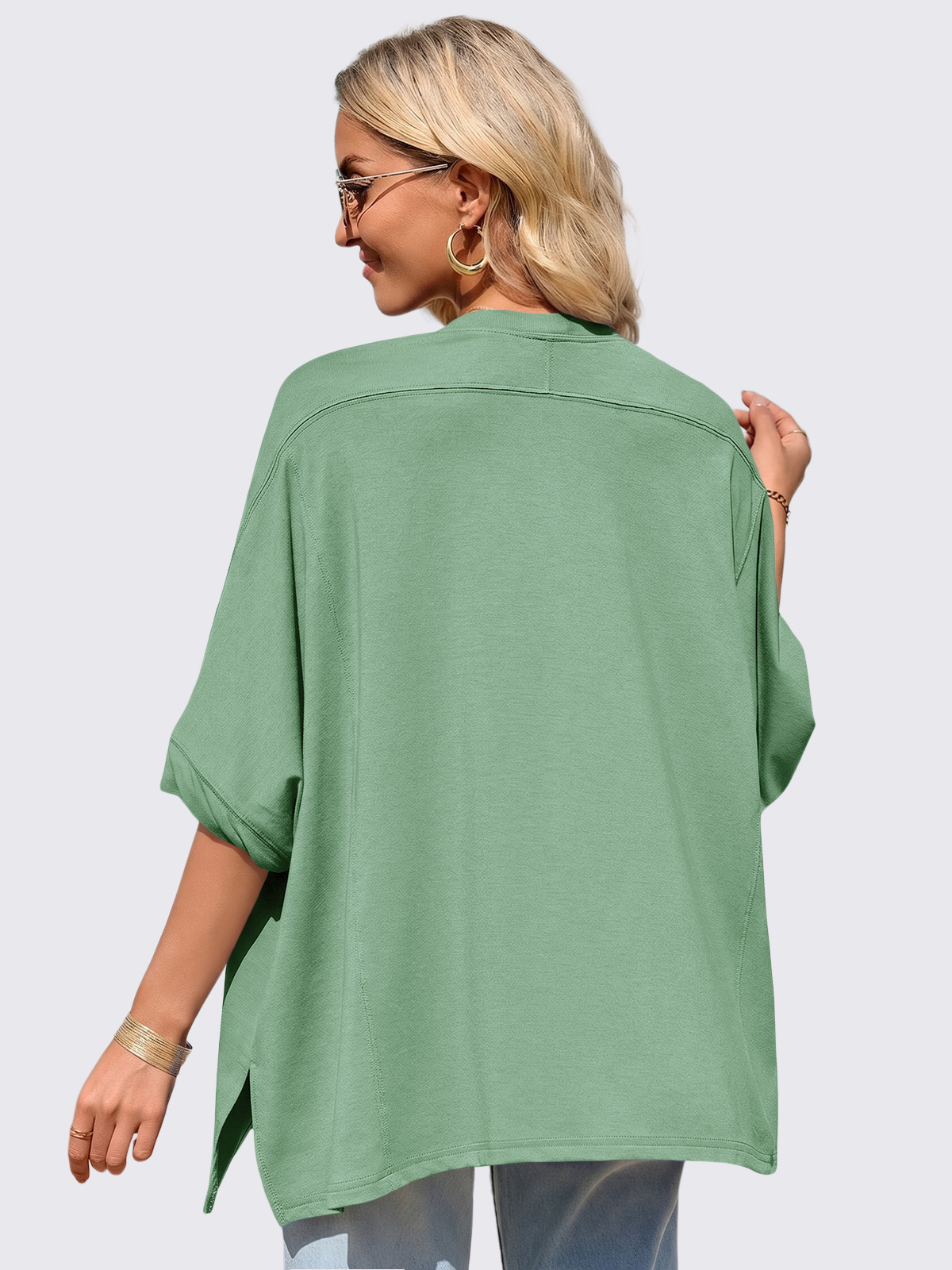 Asymmetric Hem Oversized Tee