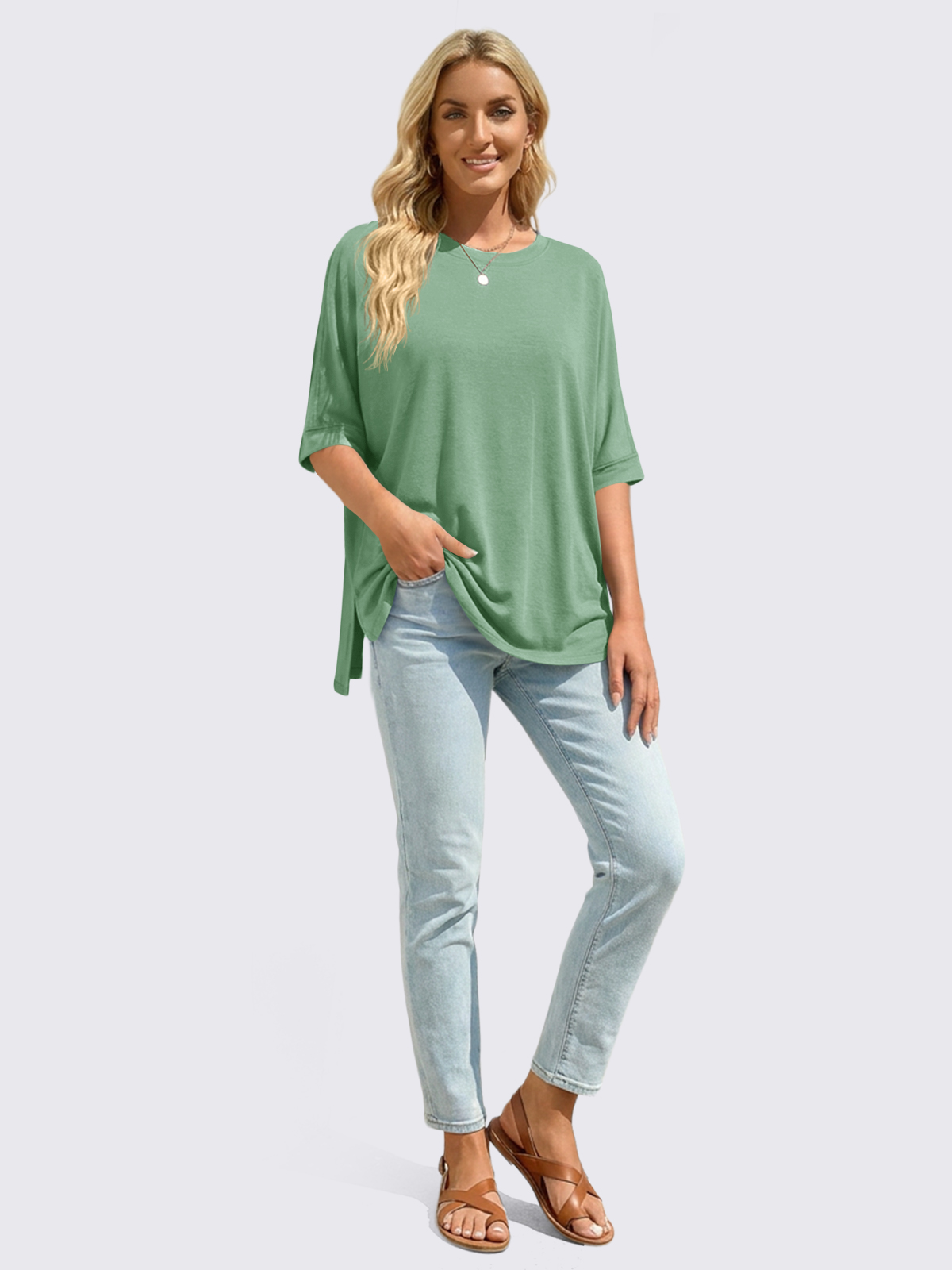 Asymmetric Hem Oversized Tee