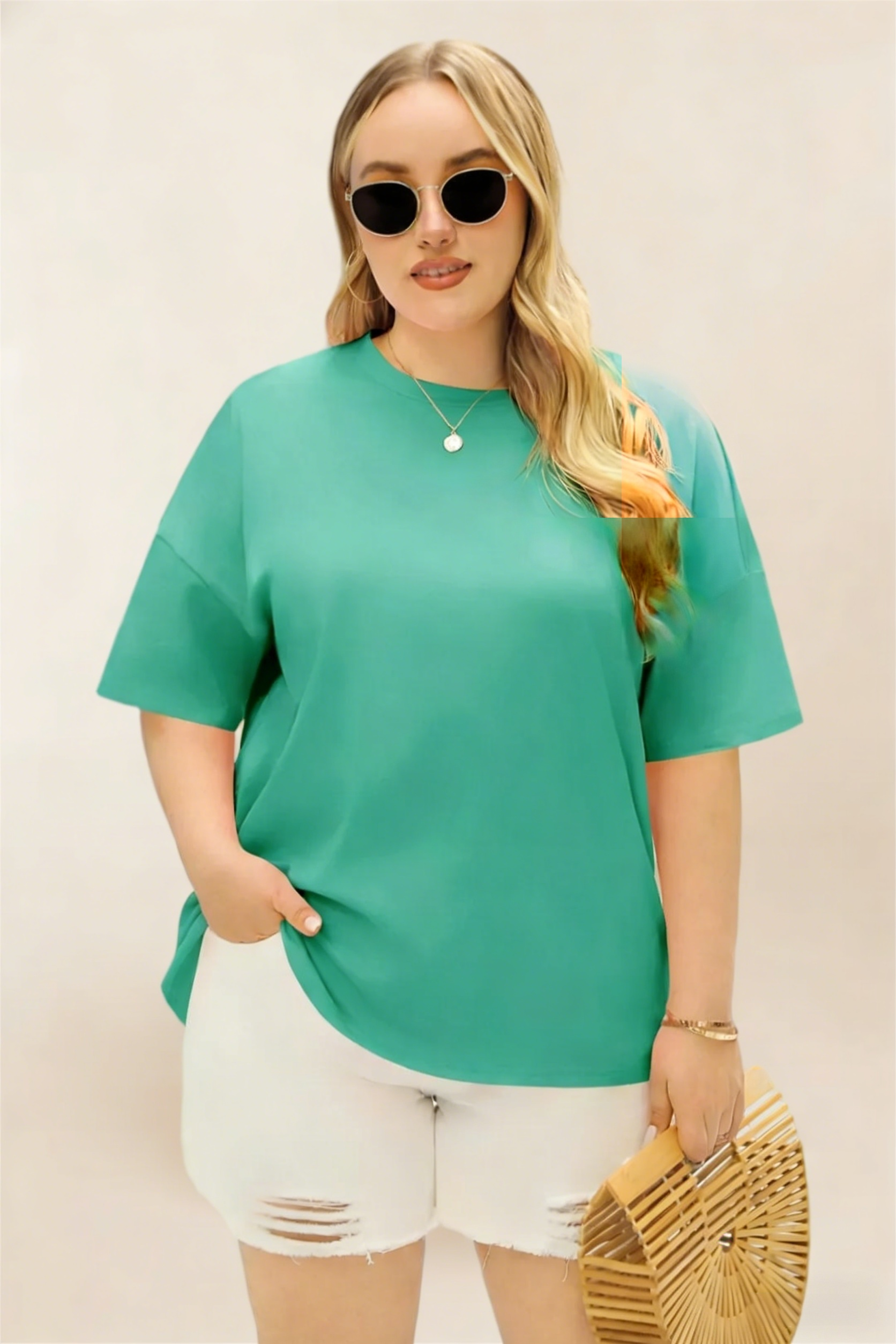 Imily Bela Women's Plus Size T Shirts Oversized Tees Summer Half Sleeve Crew Neck Tunic Tops