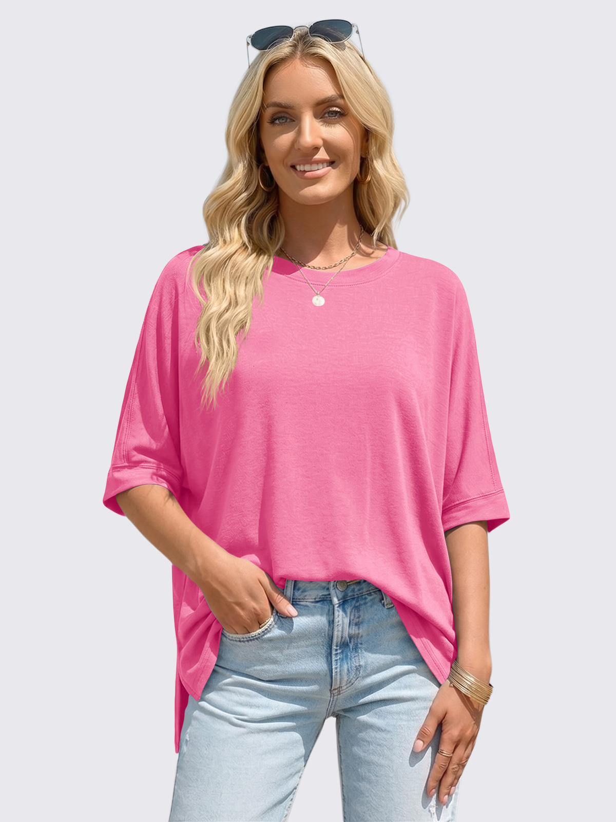 Asymmetric Hem Oversized Tee